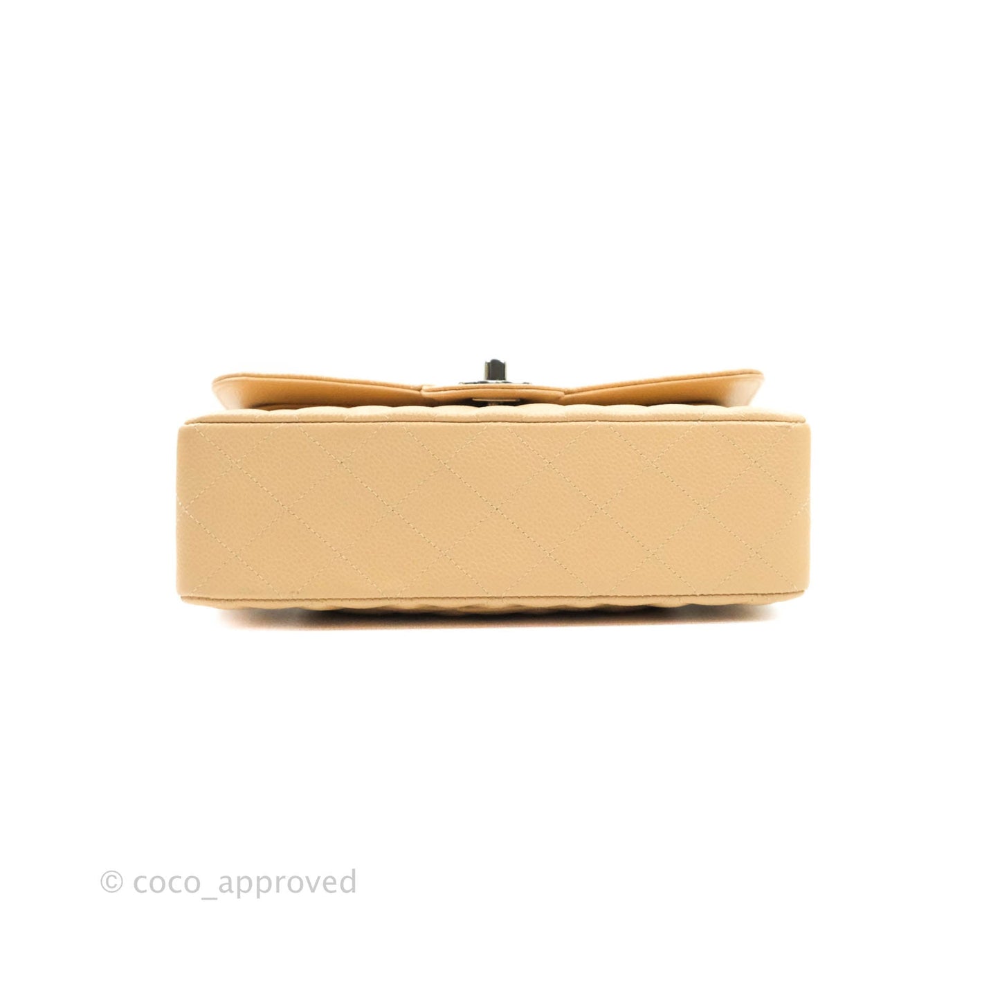 Chanel Classic Small S/M Flap Beige Caviar Silver Hardware
