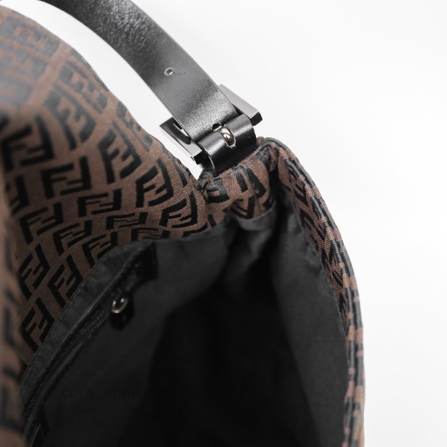 Fendi Vintage Mamma Baguette Bag Zucchino Dark Brown/ Black