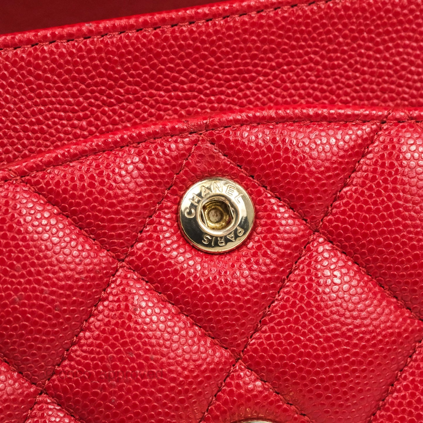 Chanel Classic Small S/M Flap Red Caviar Gold Hardware