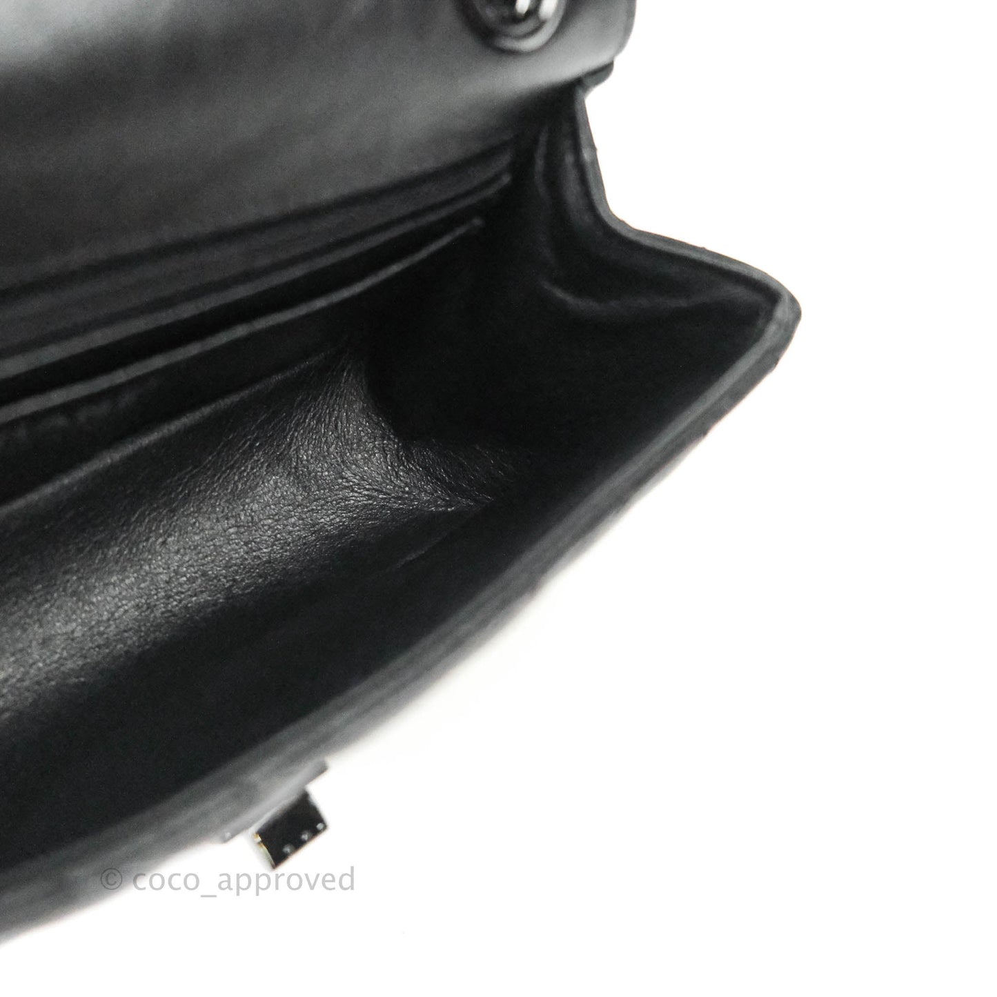 Chanel Mini Reissue 224 So Black Chevron Calfskin Black Hardware