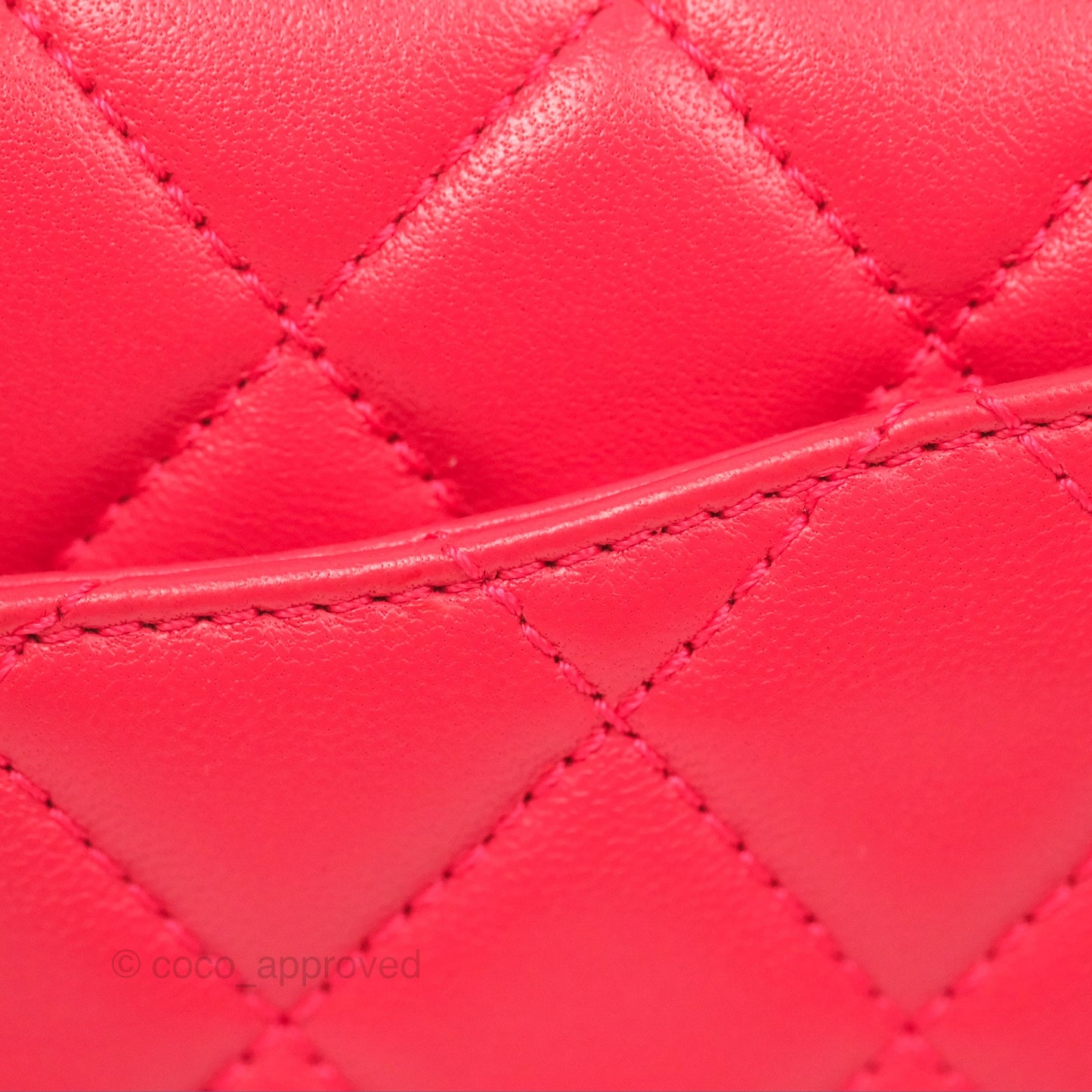 Chanel Mini Rectangular Pearl Crush Chilli Red Lambskin Aged Gold Hardware