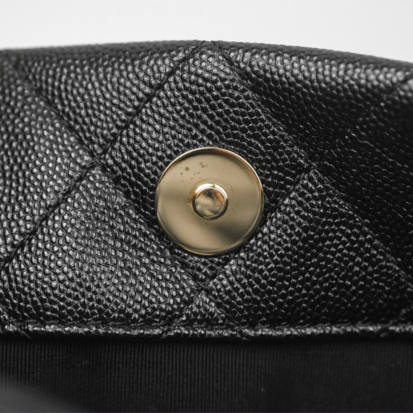 Chanel Large Shopping Tote Quilted Black Caviar Gold Hardware