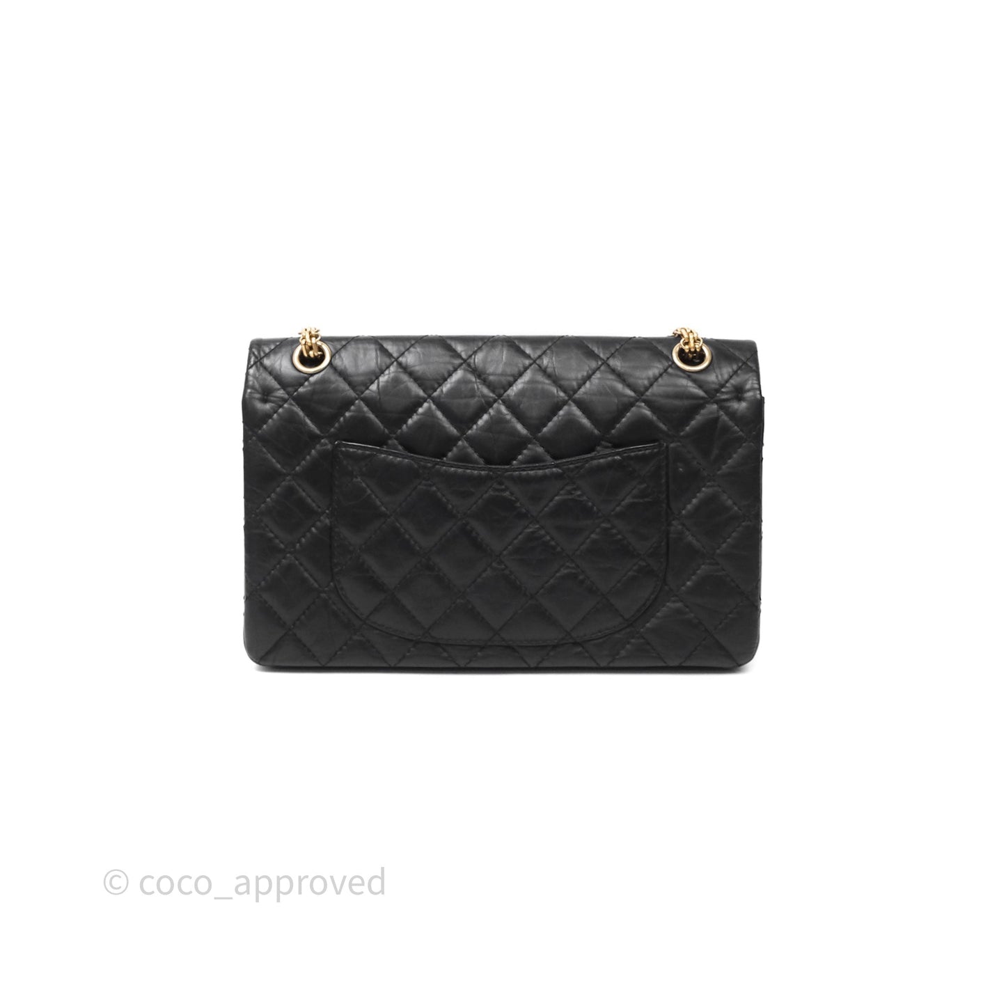Chanel Reissue 226 Quilted Aged Calfskin Black Aged Gold Hardware