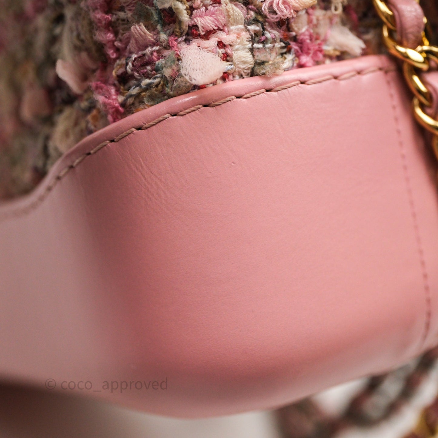 Chanel Small Gabrielle Hobo Quilted Pink Tweed Aged Calfskin
