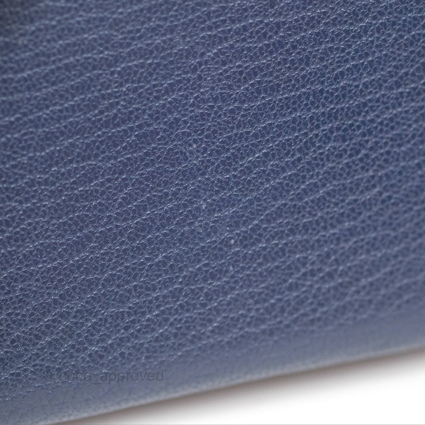 Hermès Calvi Card Holder Bleu Nuit 2Z Chevre Mysore