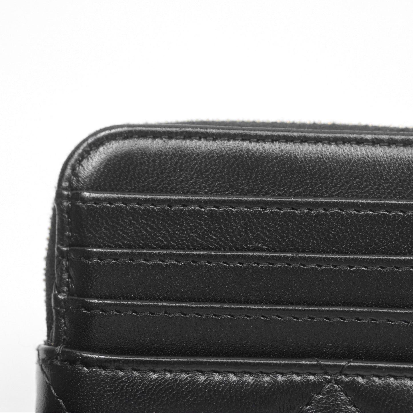 Chanel 19 Black Zipped Coin Purse Lambskin Gold Hardware