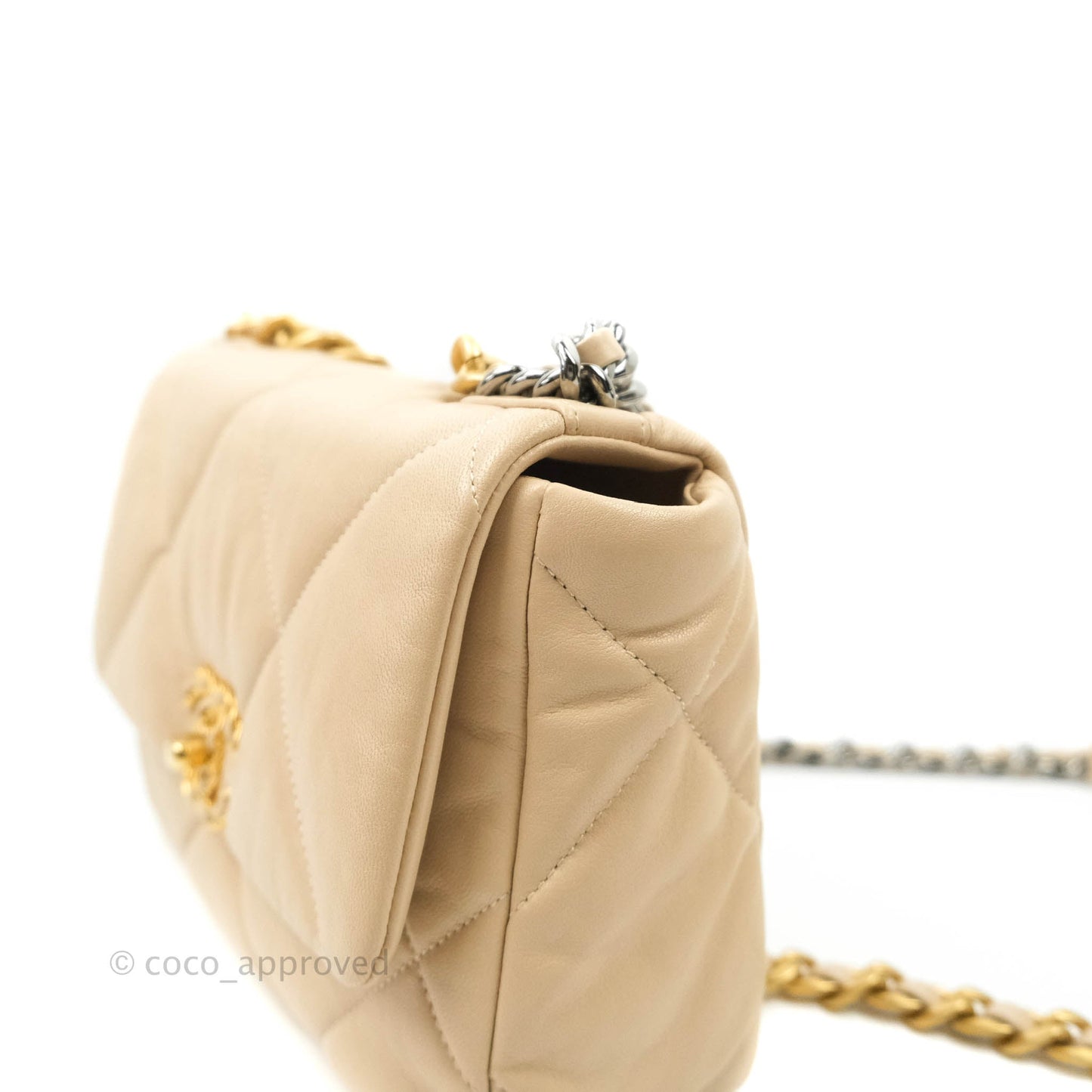 Chanel 19 Small Beige Mixed Hardware
