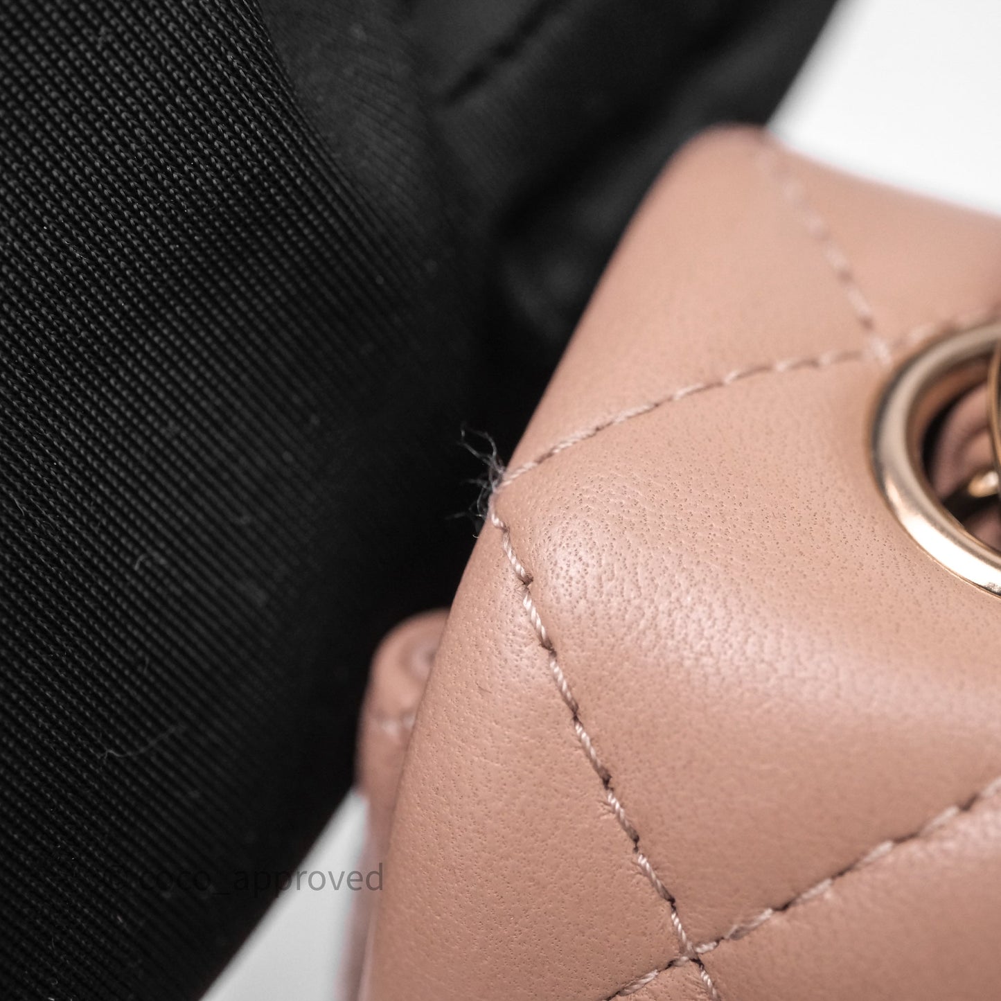 Chanel Mini Rectangular Quilted Beige Lambskin Gold Hardware