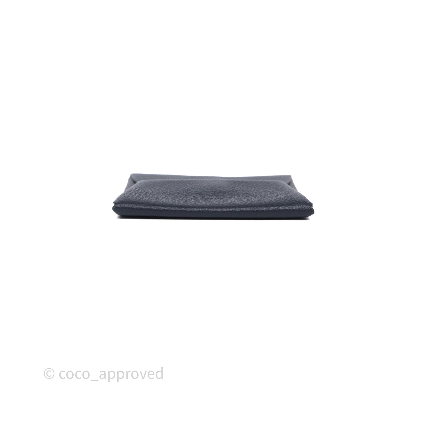 Hermès Bastia Coin Purse Bleu Nuit 2Z/ Caramel 28 Evercolor