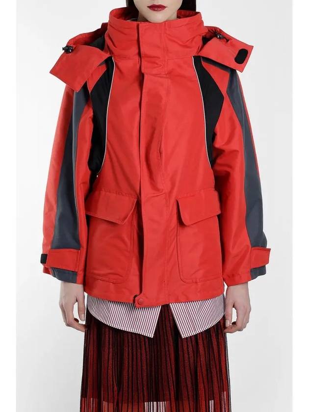 Luxury Balenciaga Swing Zip-Up Jacket Red