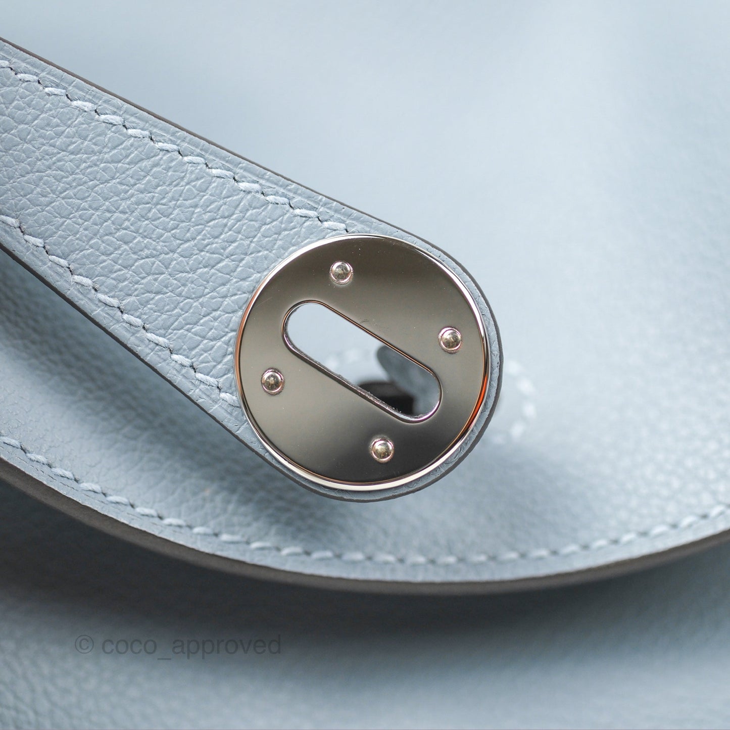 Hermès Lindy 26 Blue Lin Evercolor Palladium Hardware