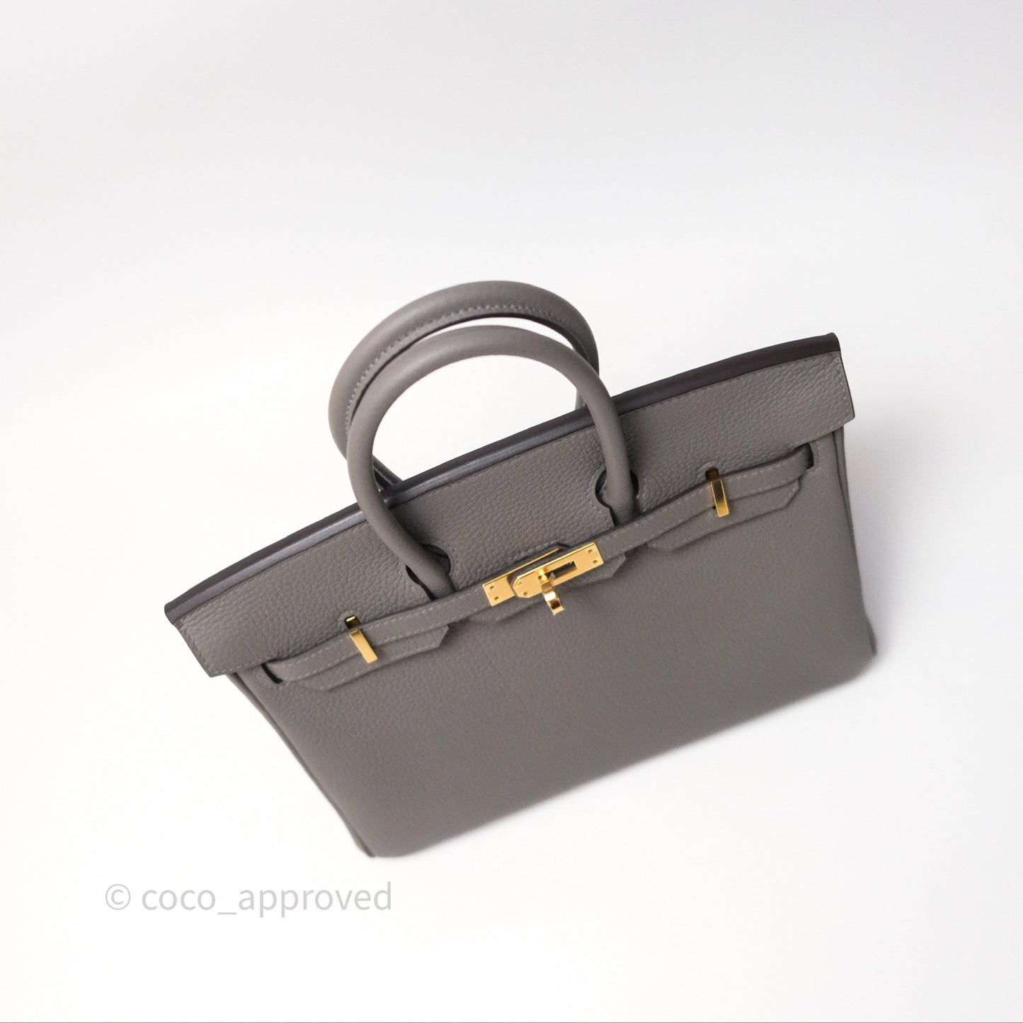 Hermès Birkin 25 Retourne Gris Meyer 0L Togo Gold Hardware