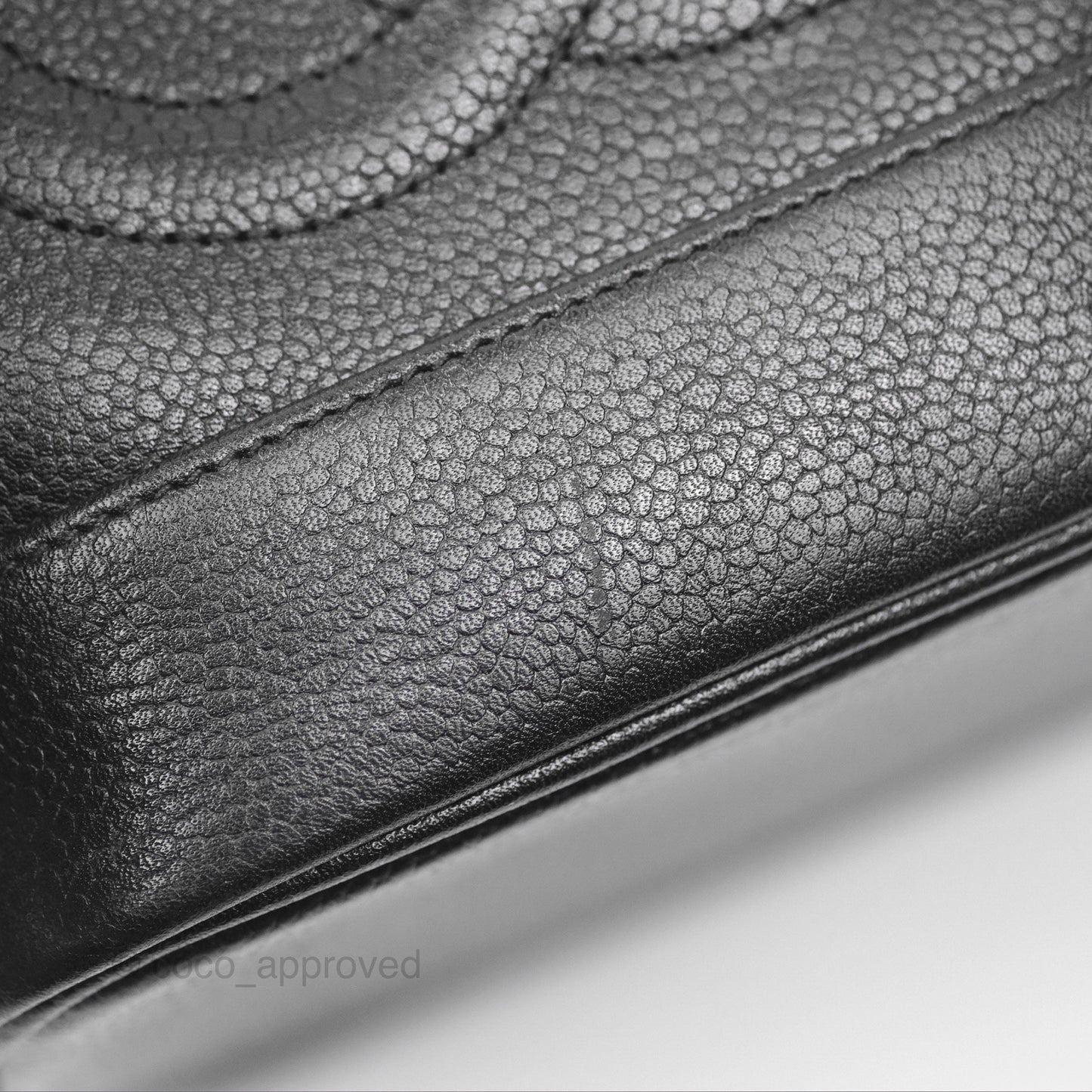 Chanel Vintage Vanity Case Black Caviar Gold Hardware