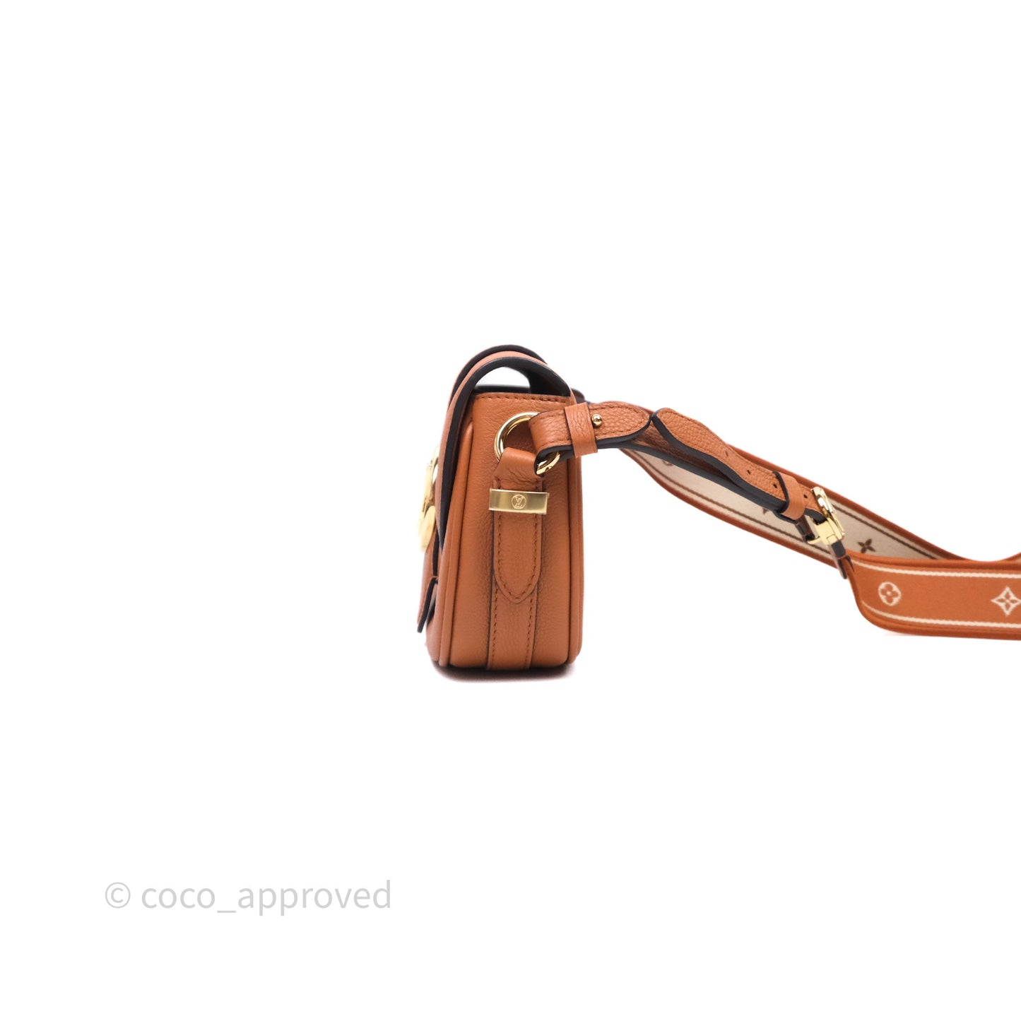 Louis Vuitton Pont 9 Soft PM Brown Grained Calfskin Gold Hardware