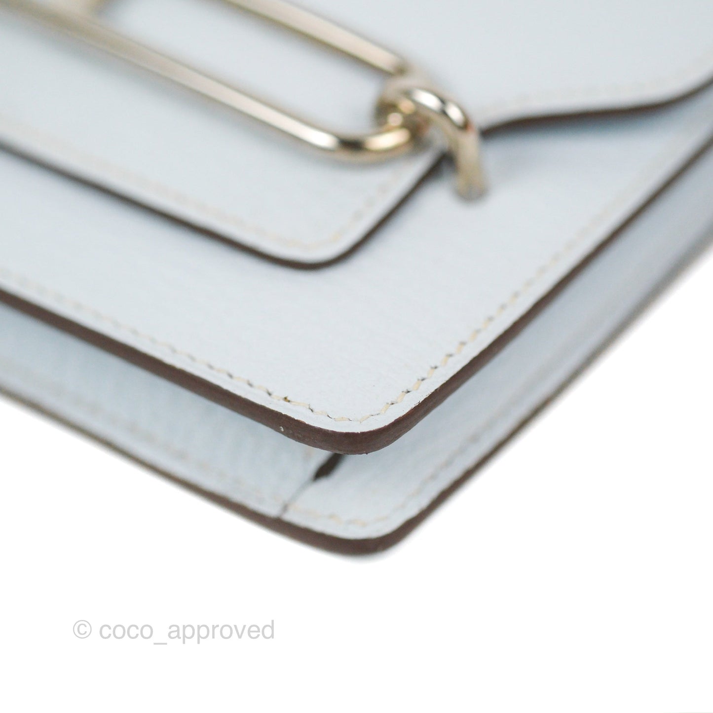 Hermès Roulis Slim Wallet Bleu Brume Chevre Mysore Palladium Hardware
