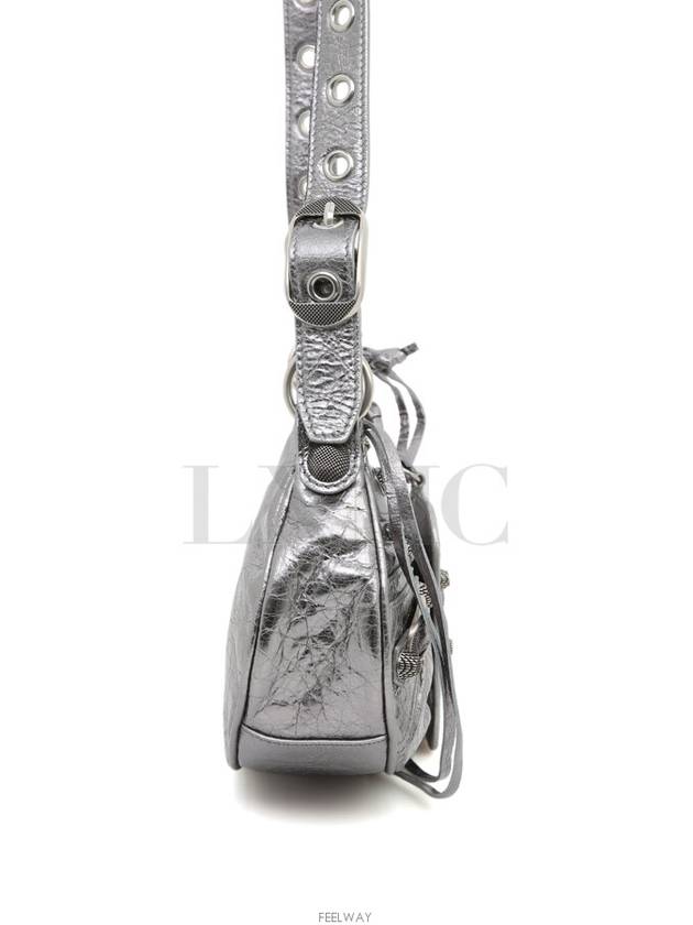 Luxury Balenciaga Women s Le Cagol Xs Shoulder Bag Metallic Silver Cross 671309