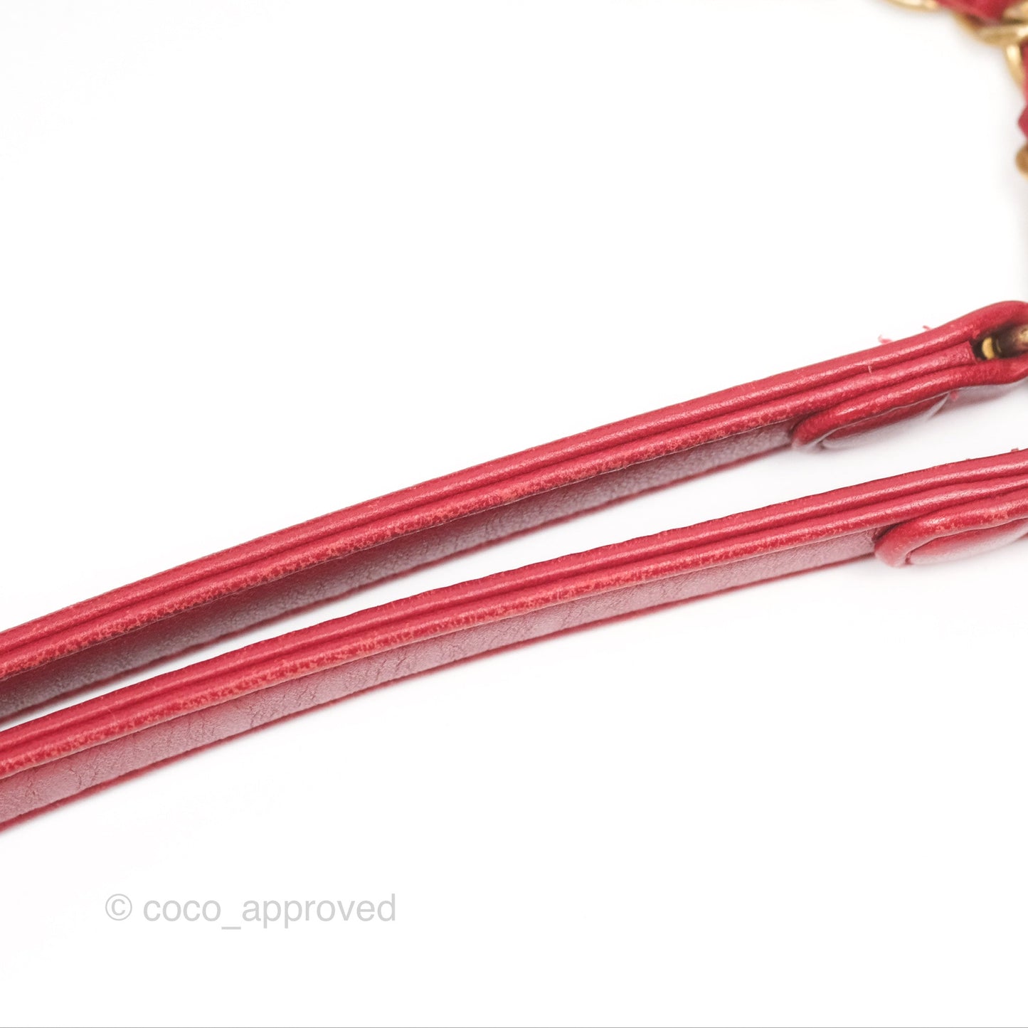 Chanel Tote Bag Red Lambskin Aged Gold Hardware
