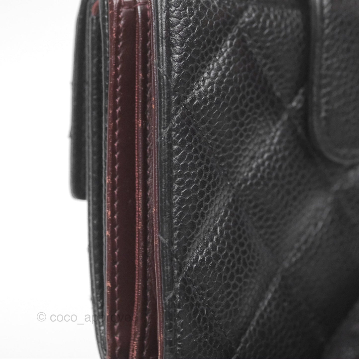 Chanel Quilted Short Flap Black Caviar Gold Hardware