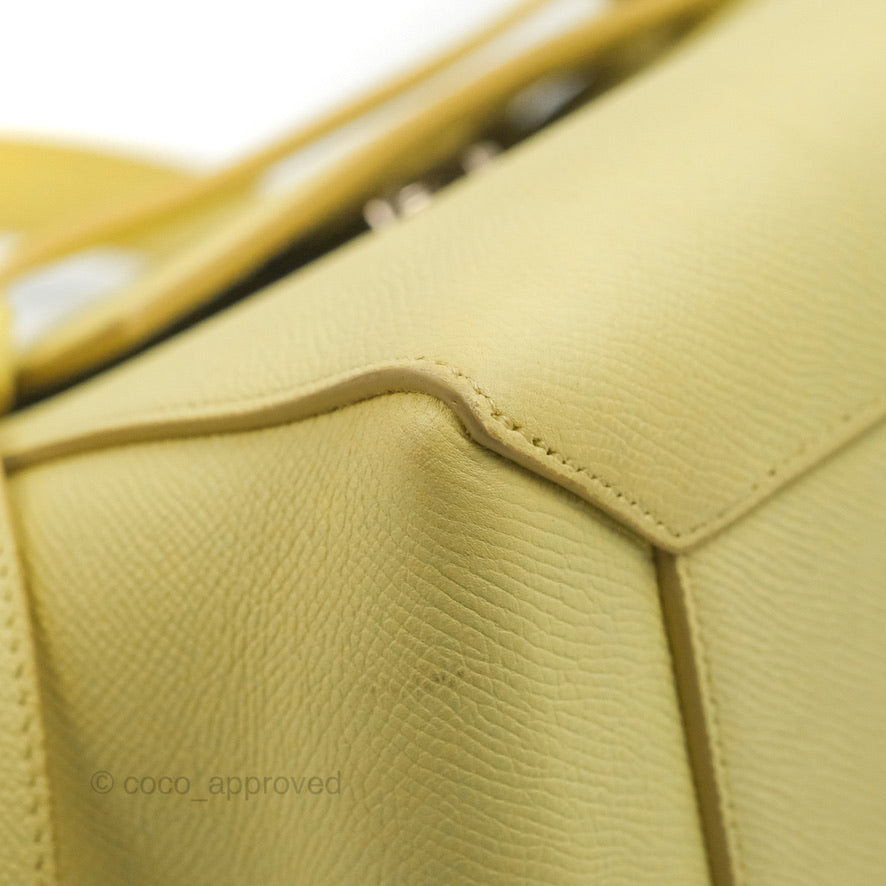 Celine Micro Belt Bag Yellow Grained Calfskin Silver Hardware