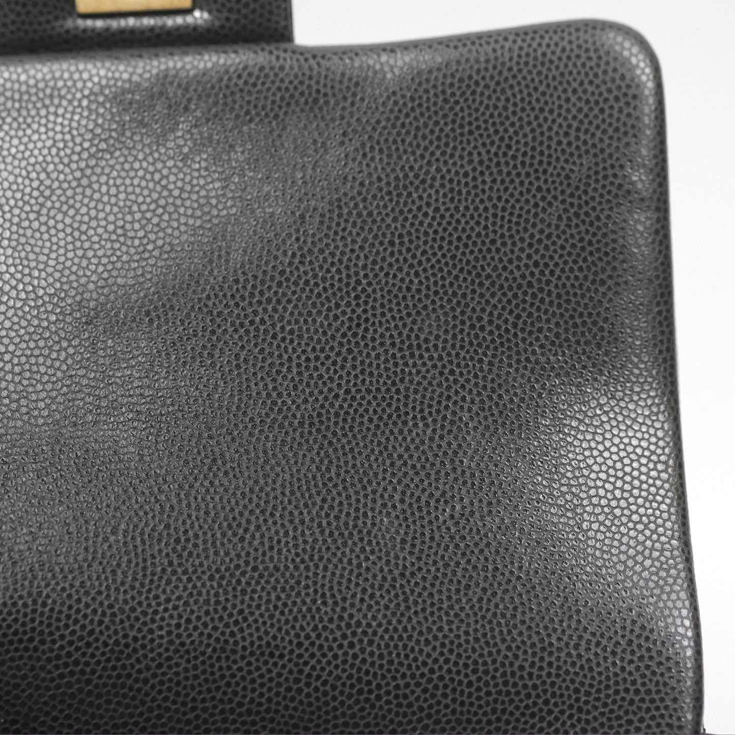 Chanel Mini Flap with Coin Charm Black Caviar Aged Gold Hardware 22A