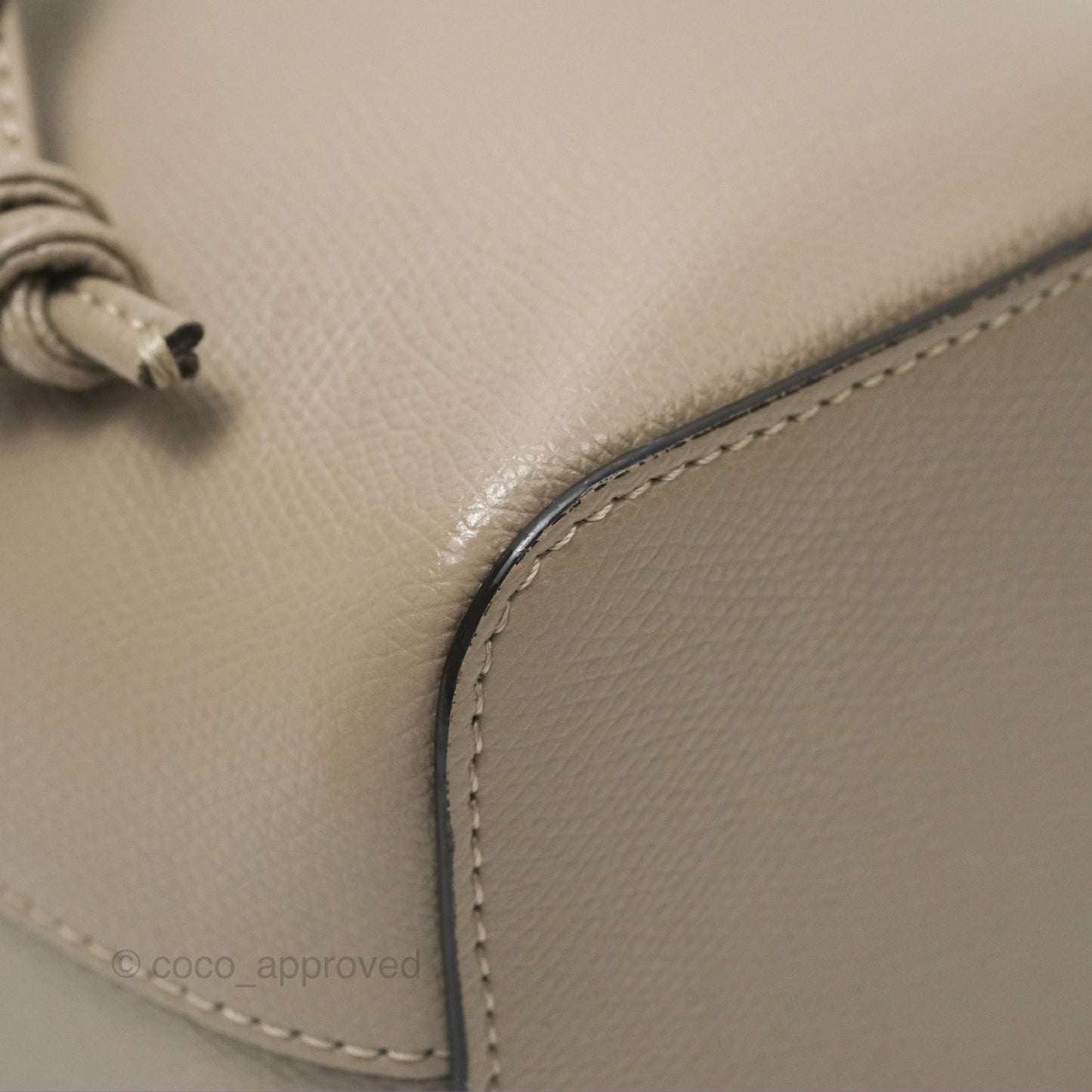 Fendi Mini Mon Tresor Bucket Bag Tortora Grained Calfskin