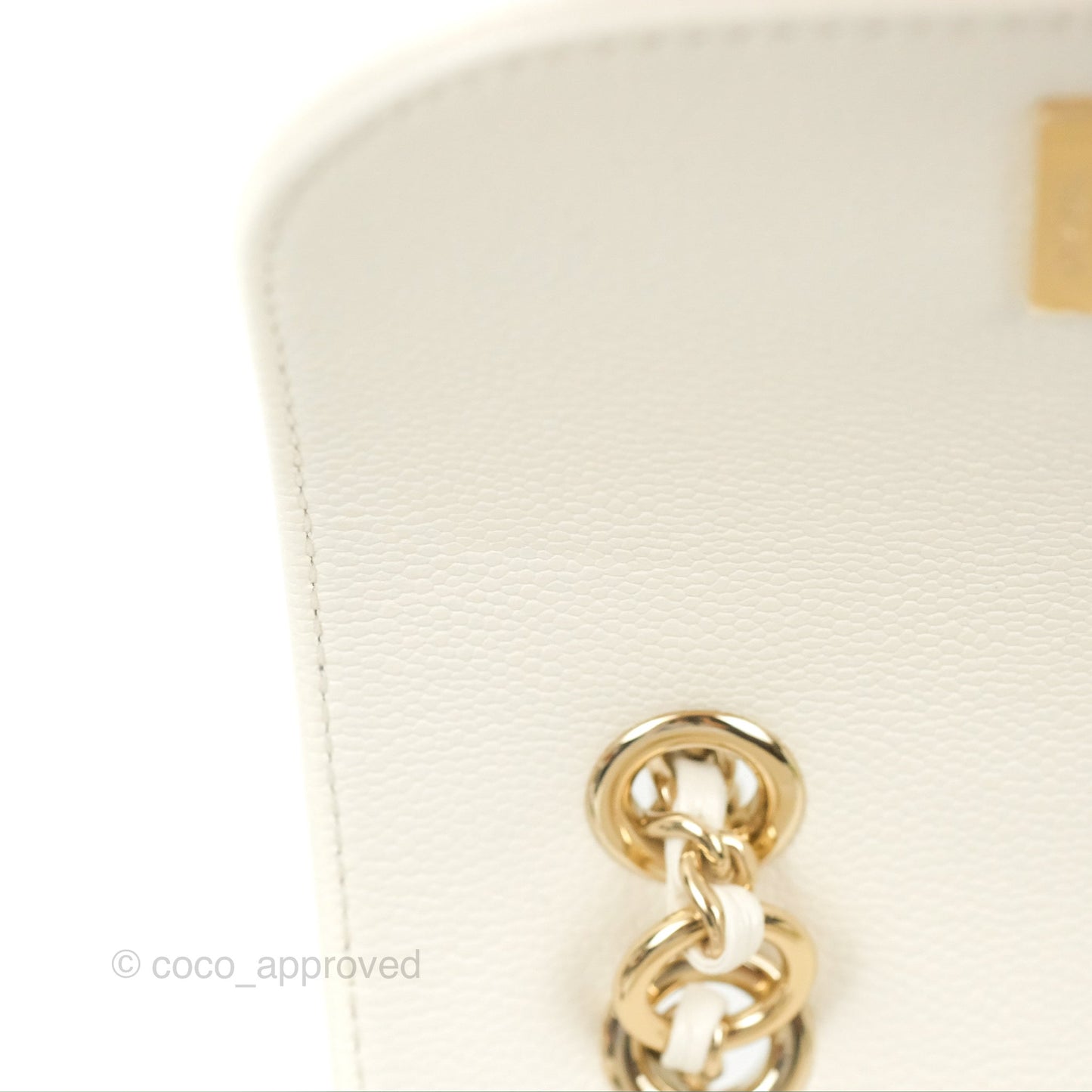 Chanel Mini Business Affinity Backpack White Caviar Gold Hardware 22B