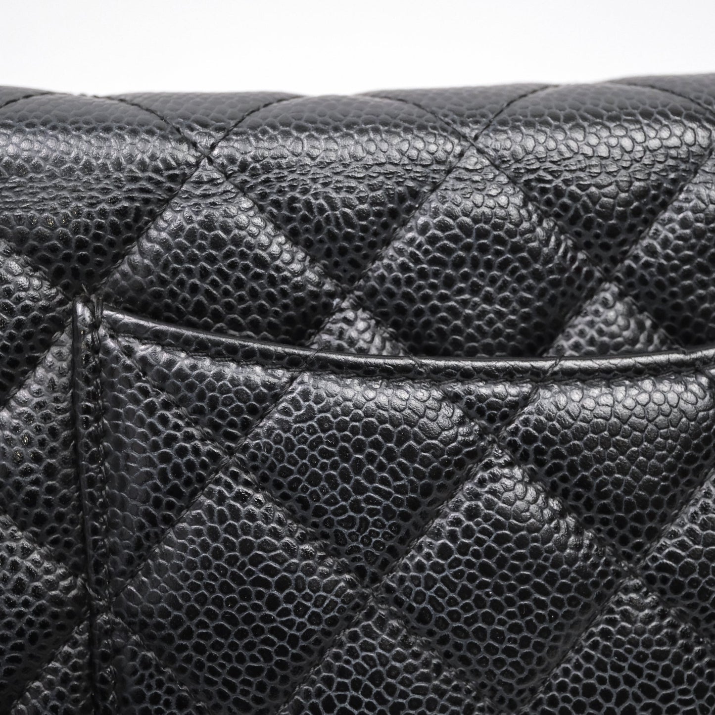 Chanel Classic Wallet On Chain WOC Quilted Black Caviar Gold Hardware