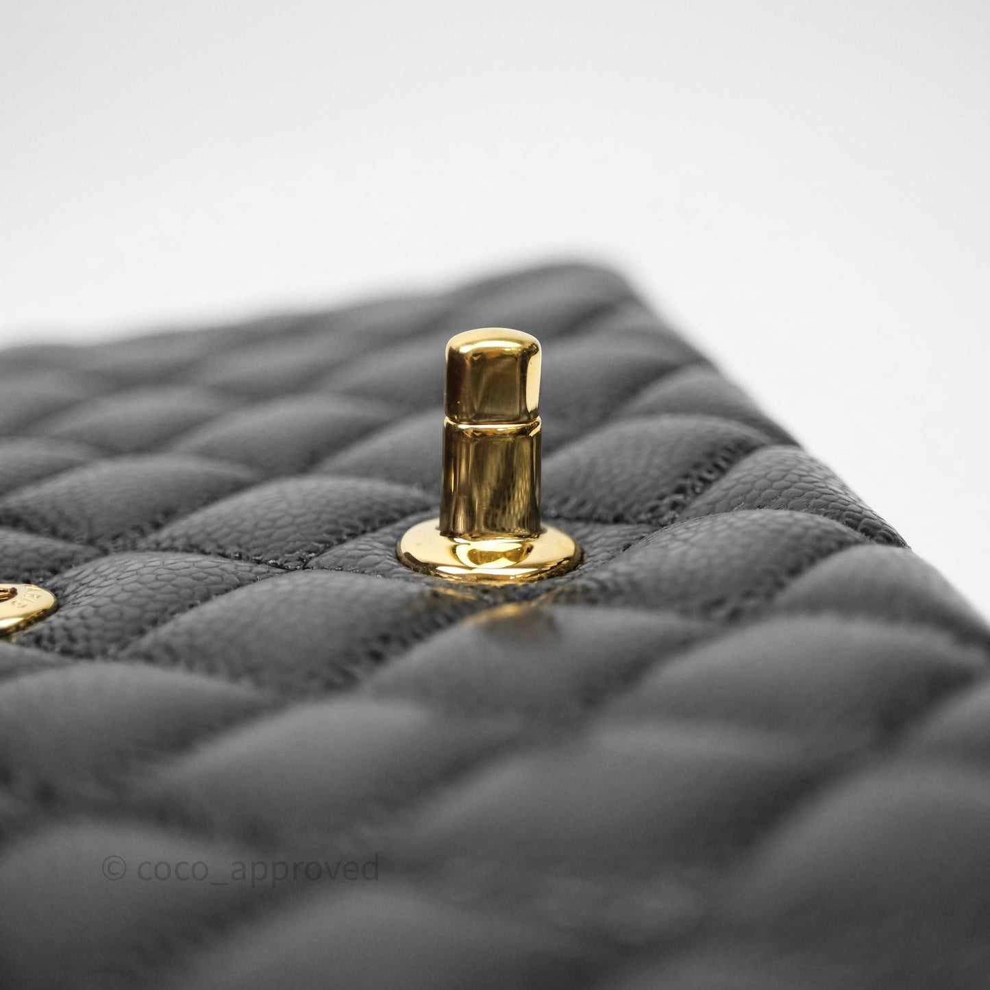 Chanel Classic Medium Flap Quilted Black Caviar Gold Hardware