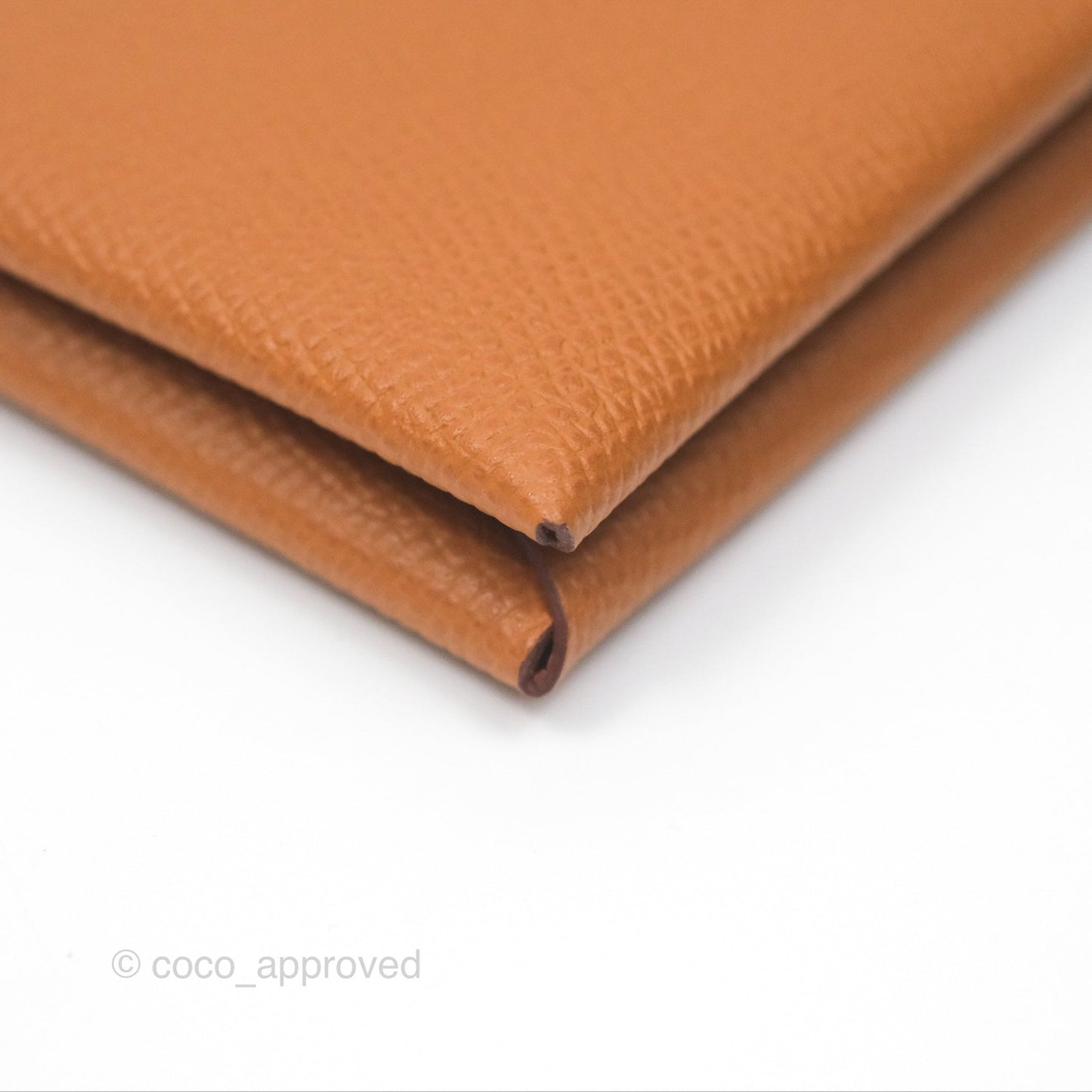 Hermès Calvi Card Holder Gold Epsom