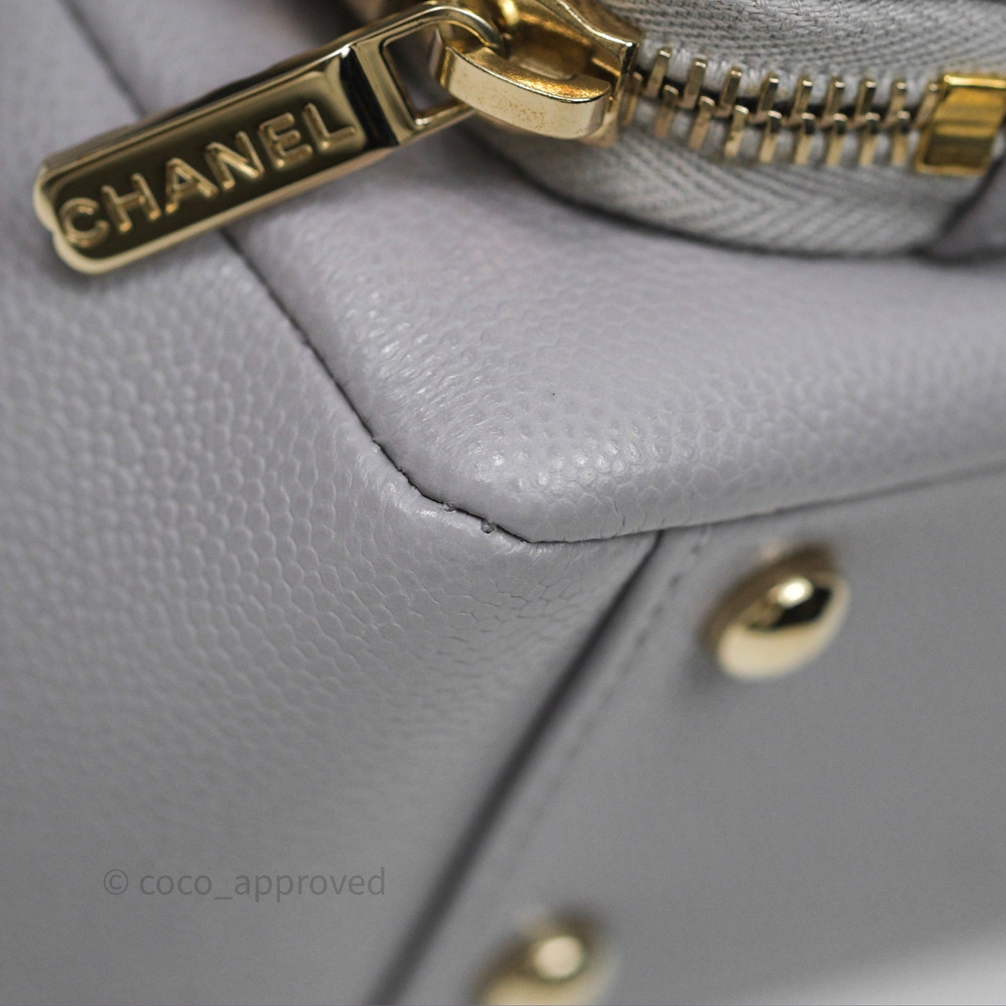 Chanel Quilted Medium Business Affinity Flap Light Grey Caviar Gold Hardware