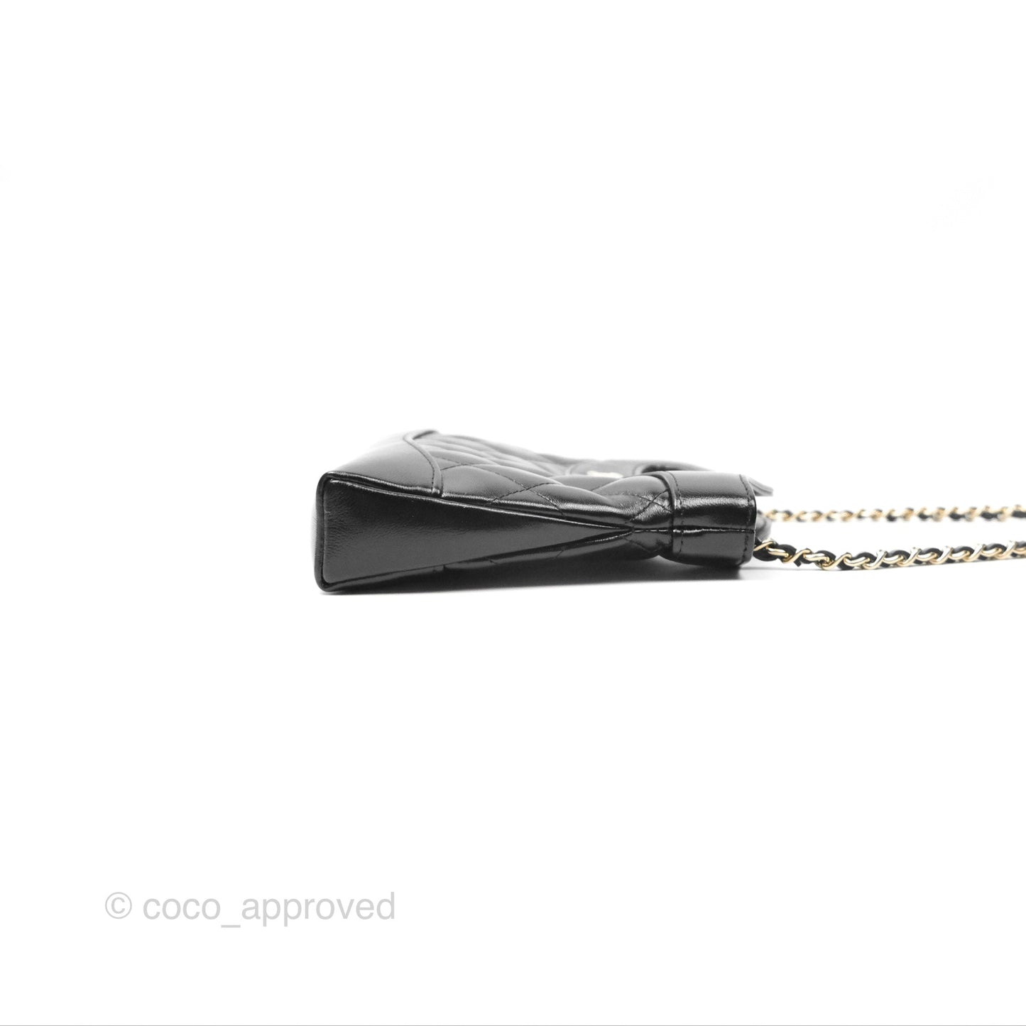 Chanel Nano 31 Black Shiny Lambskin Gold Hardware