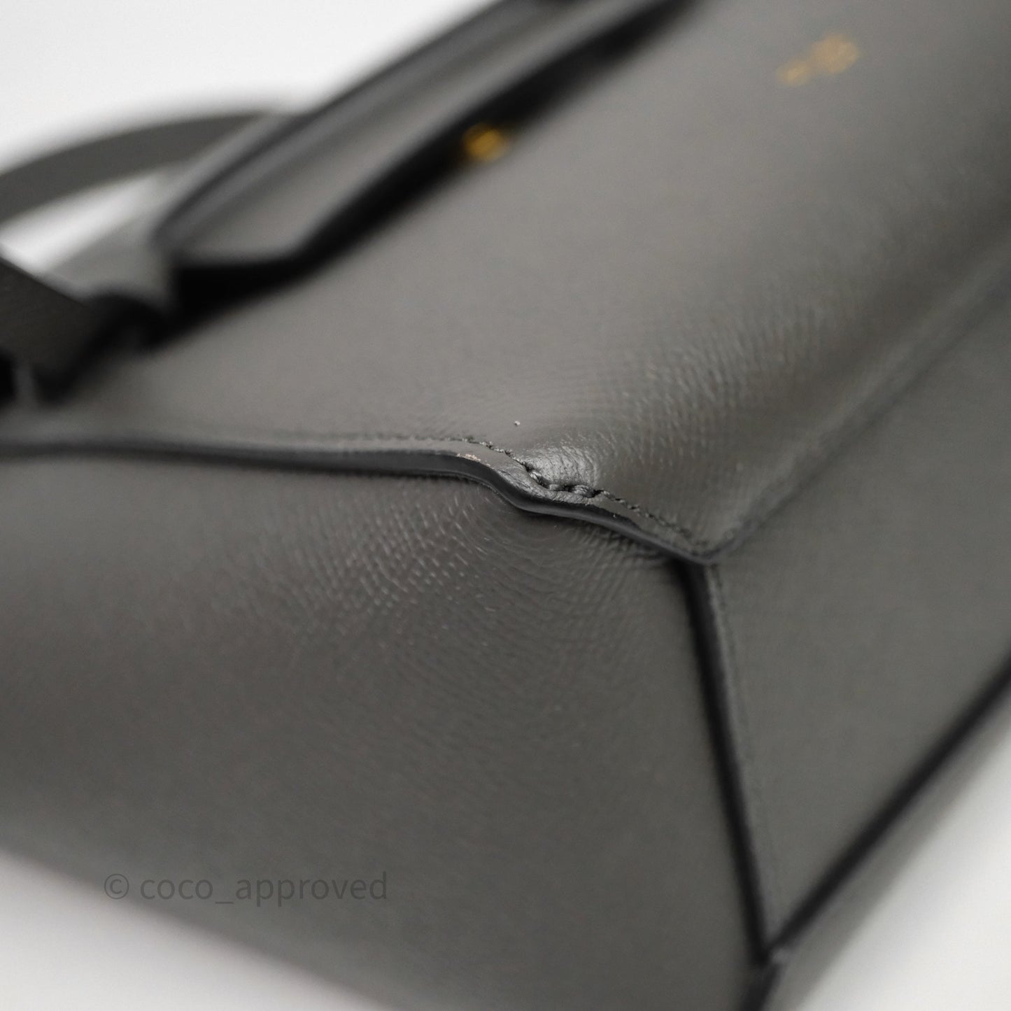 Celine Nano Belt Bag Grey Grained Calfskin Gold Hardware