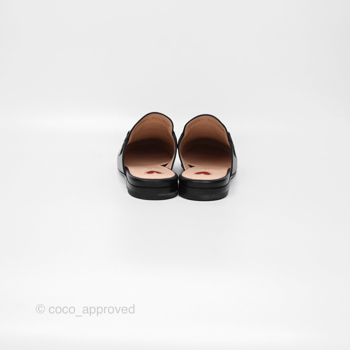 Gucci Princetown Black Leather Slippers Size 36.5