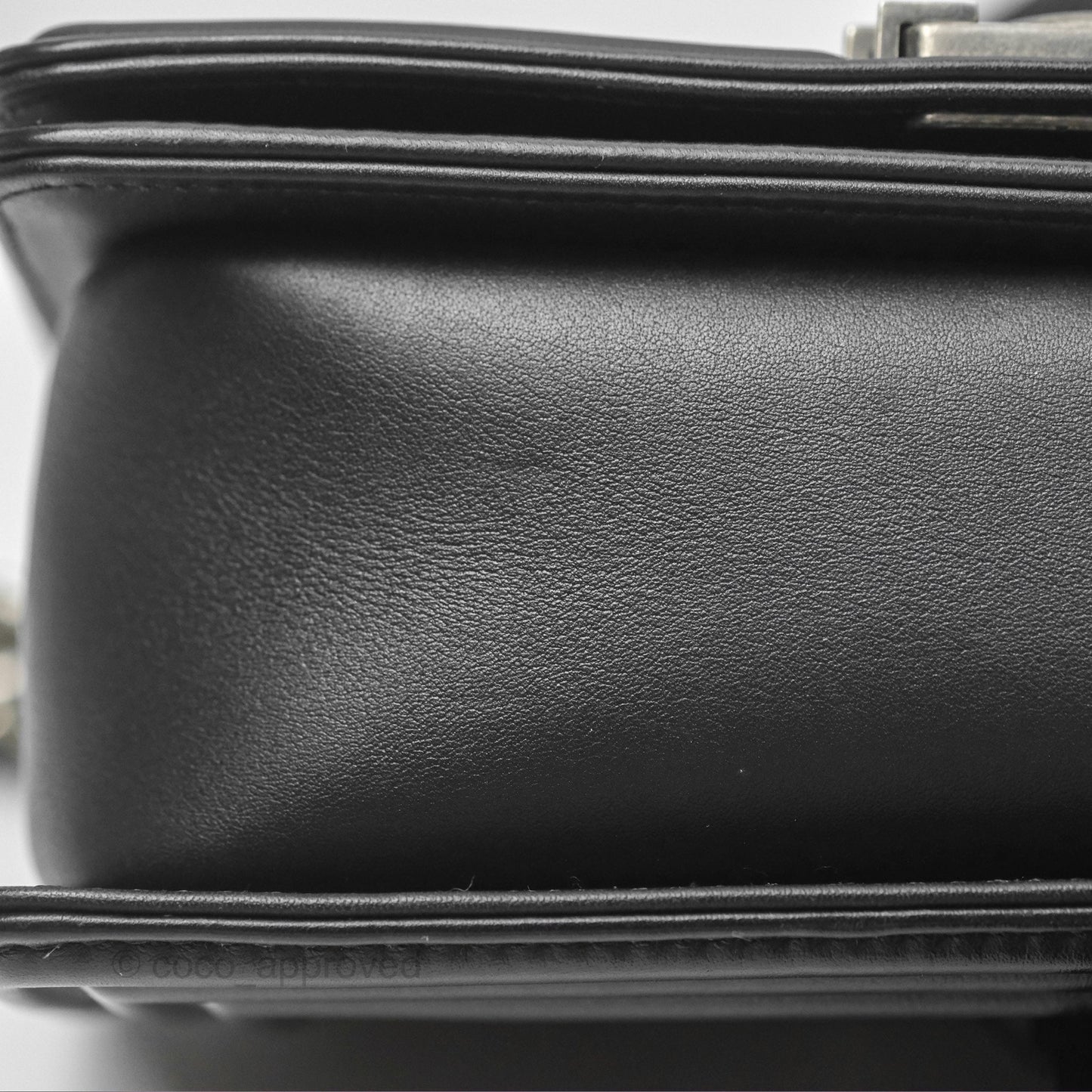 Chanel Small Boy Quilted Black Calfskin Ruthenium Hardware