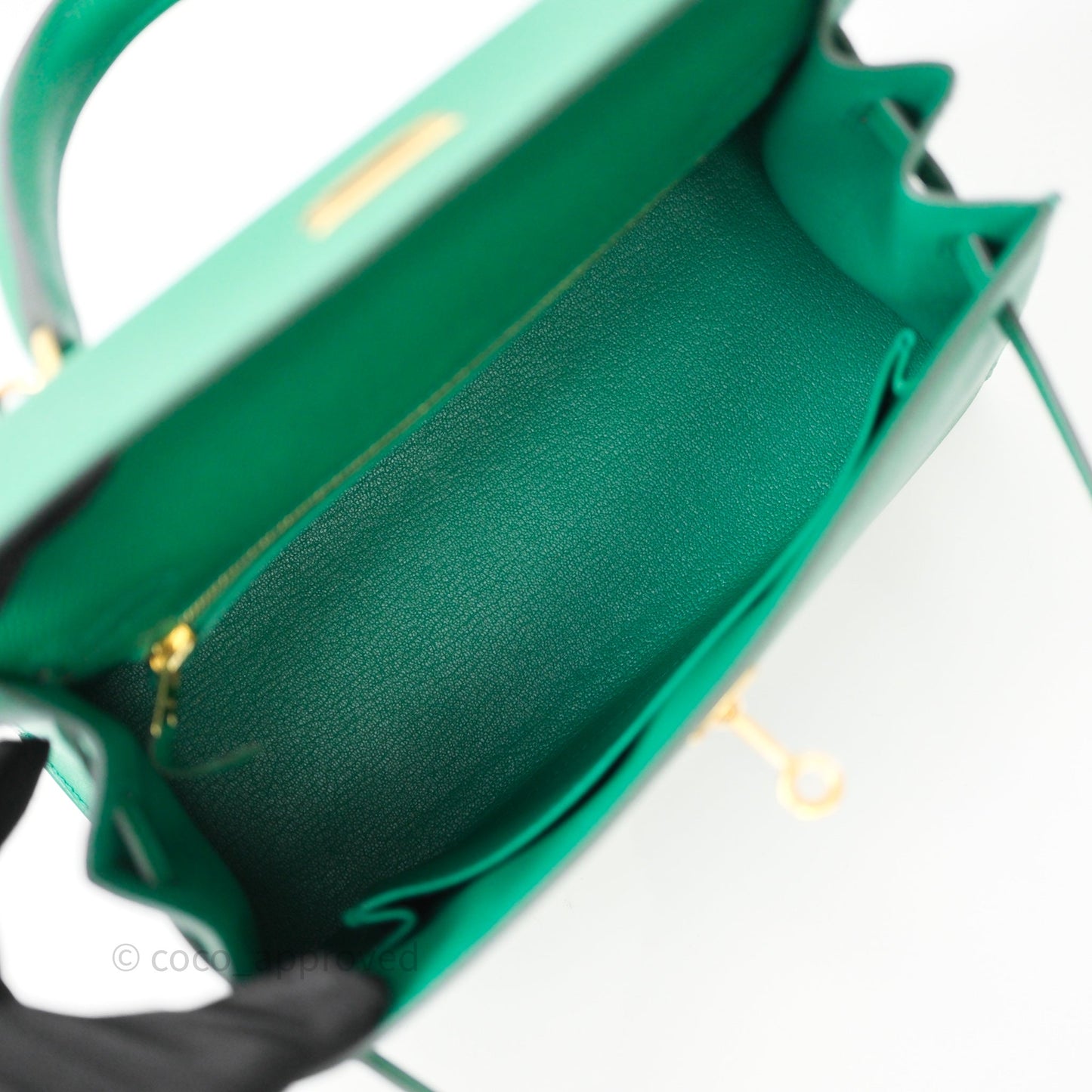 Hermes Kelly 25 Sellier Vert Vertigo Epsom Gold Hardware