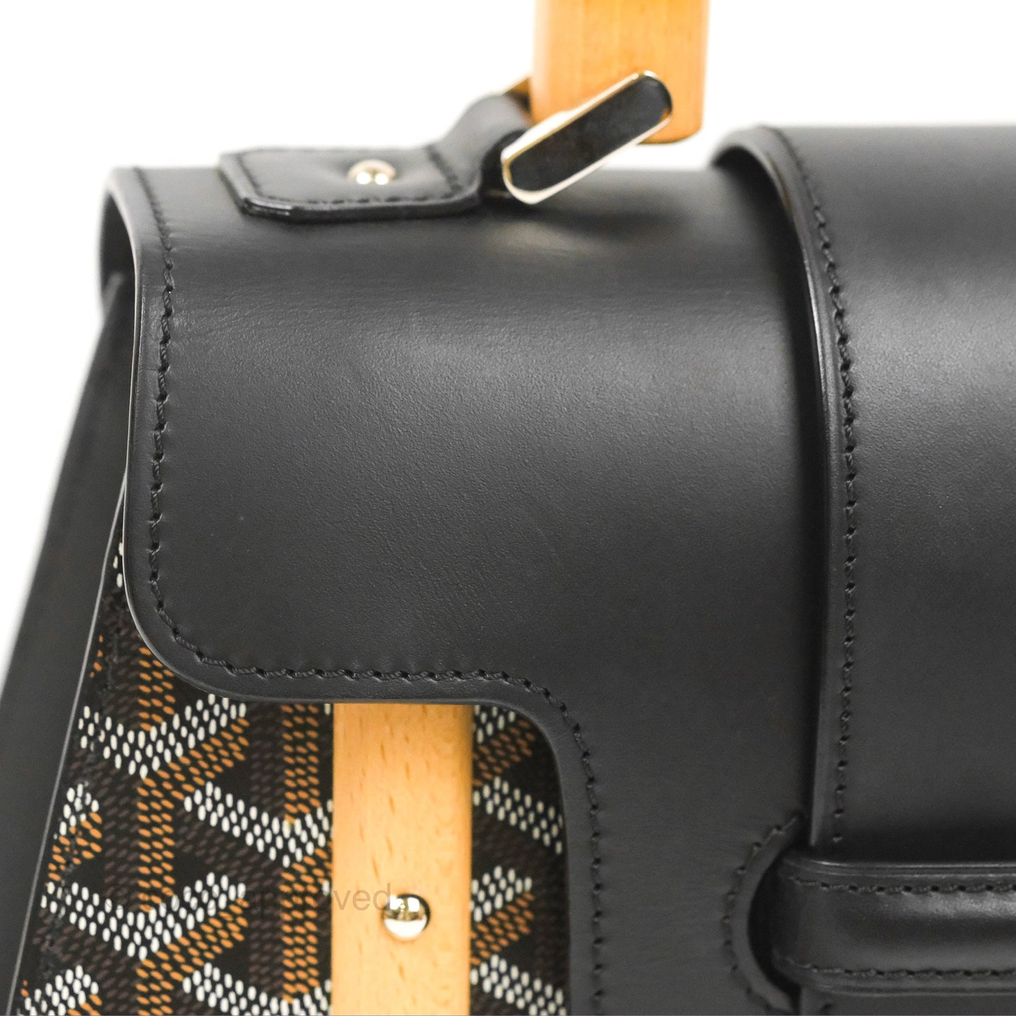 Goyard Saïgon Structuré PM Bag Black Goyardine Canvas