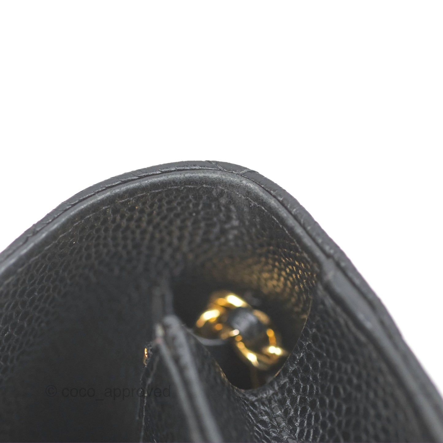 Chanel Classic Quilted Wallet On Chain WOC Black Caviar Gold Hardware