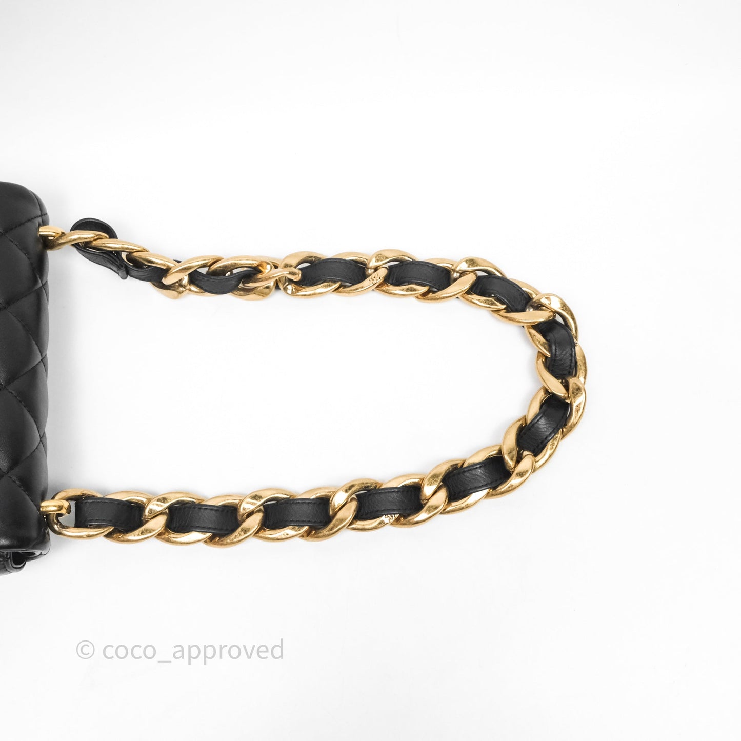 Chanel Small Funky Town Black Lambskin Aged Gold Hardware