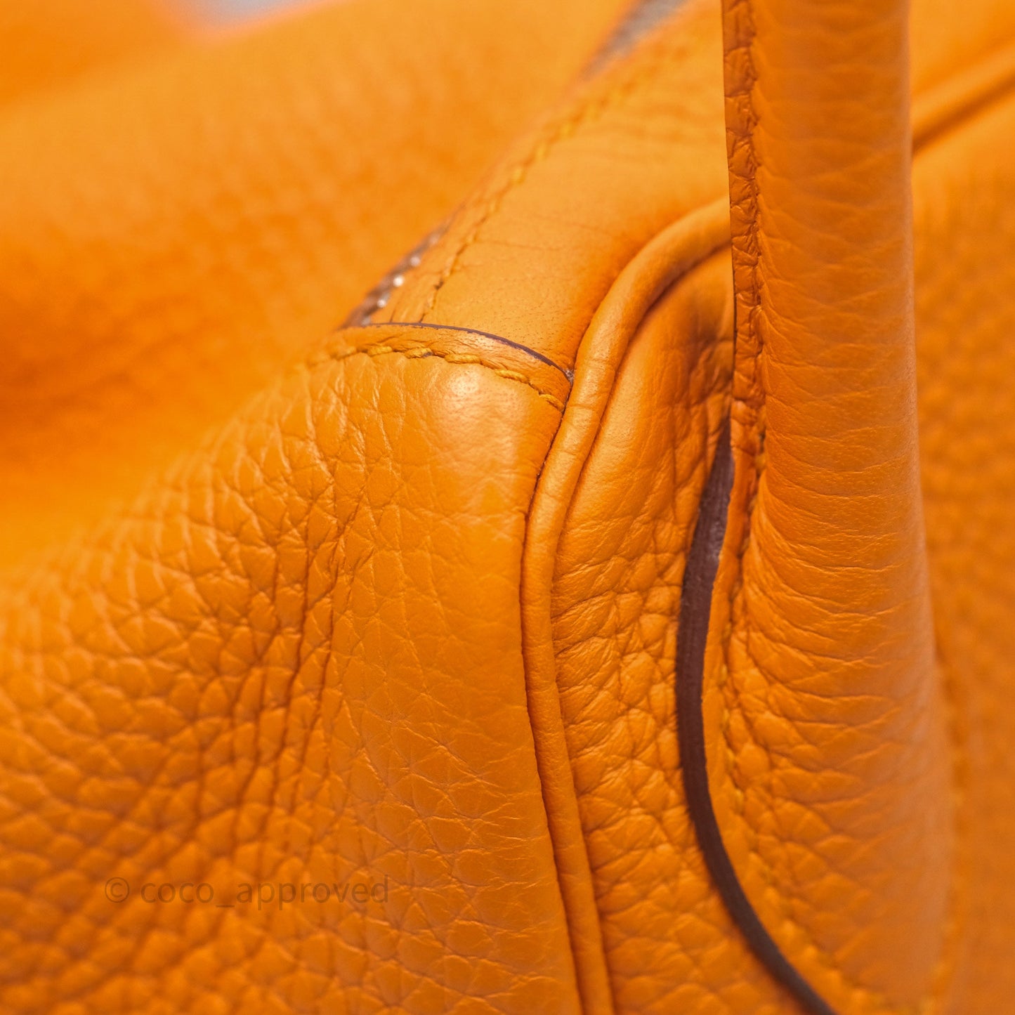 Hermès Lindy 30 Abricot I9 Clemence Palladium Hardware