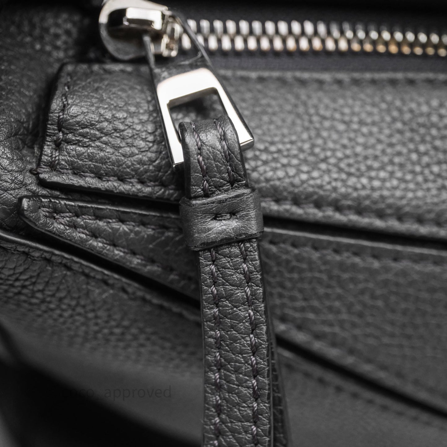 Loewe Small Puzzle Grey Calfskin Edge Bag