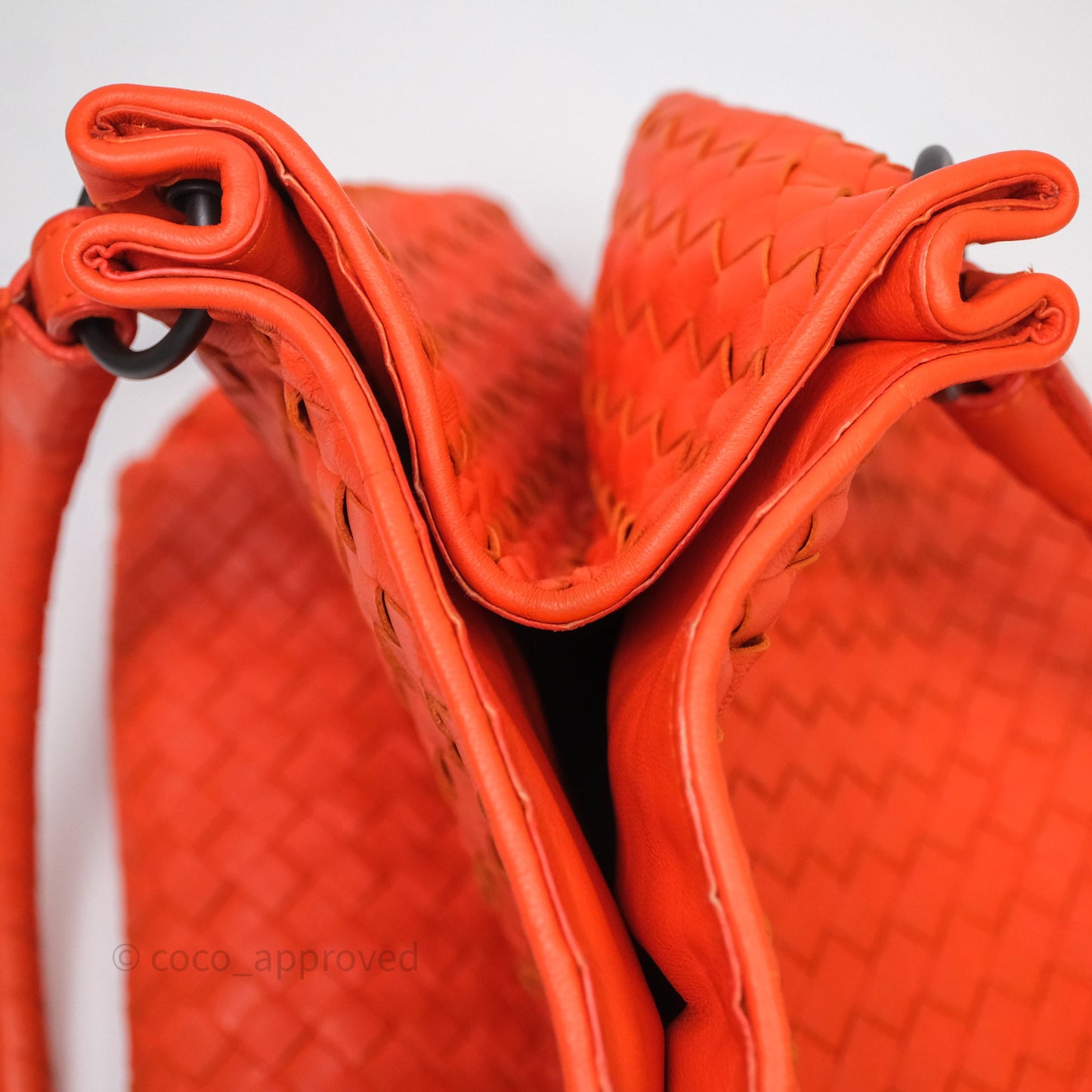 Bottega Veneta Nappa Intrecciato Parachute Tote Bag Orange