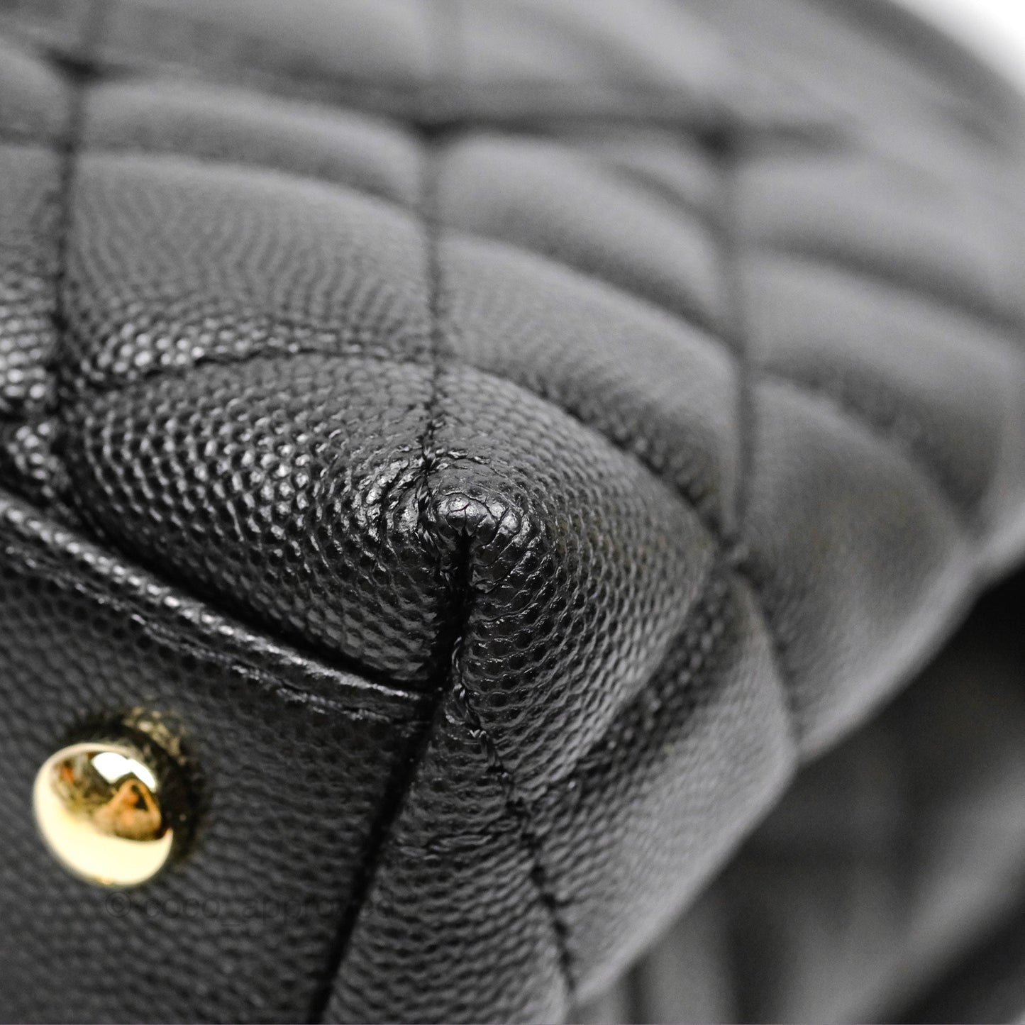 Chanel Small Coco Handle Black Caviar Gold Hardware