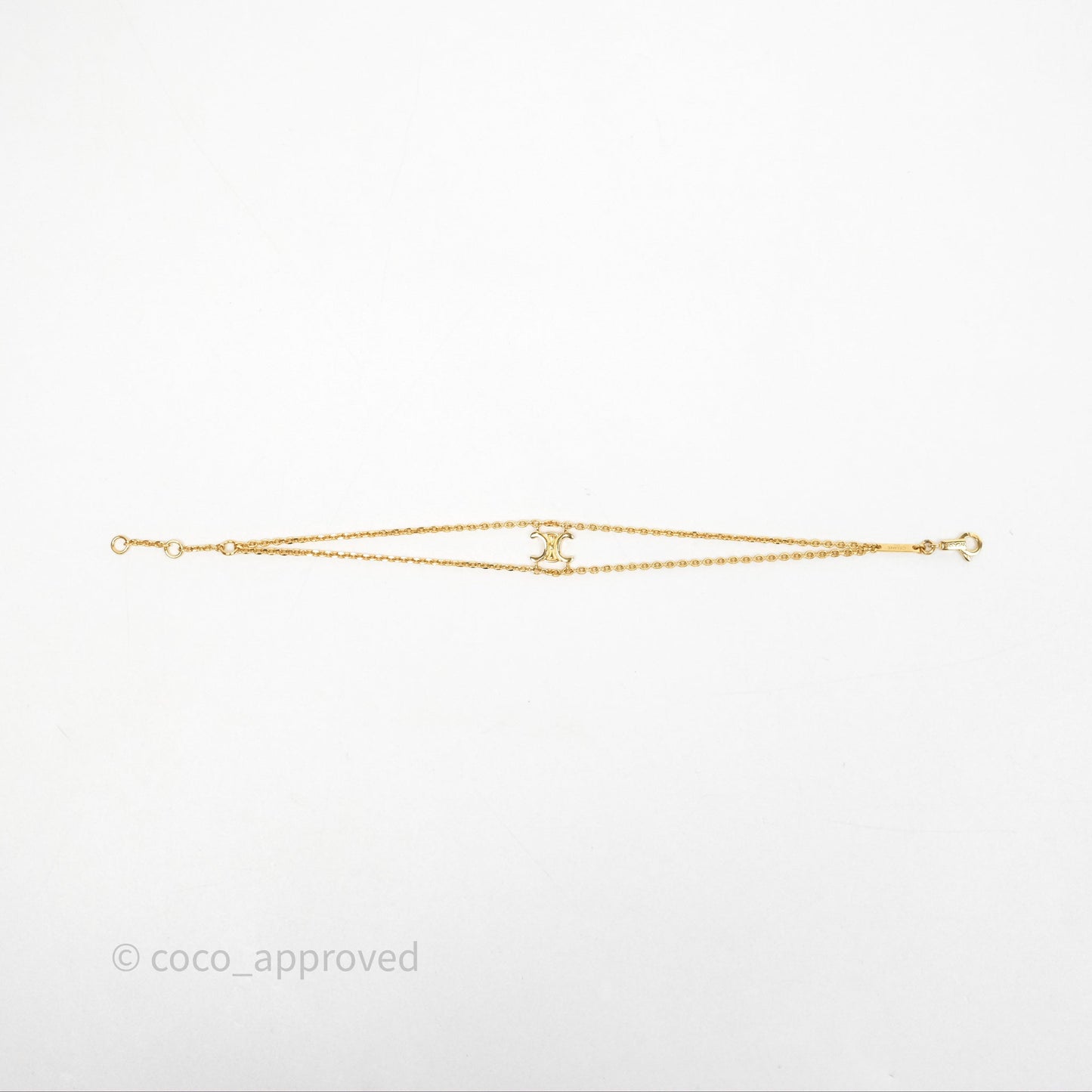 Celine Triomphe Suspended Bracelet In Gold