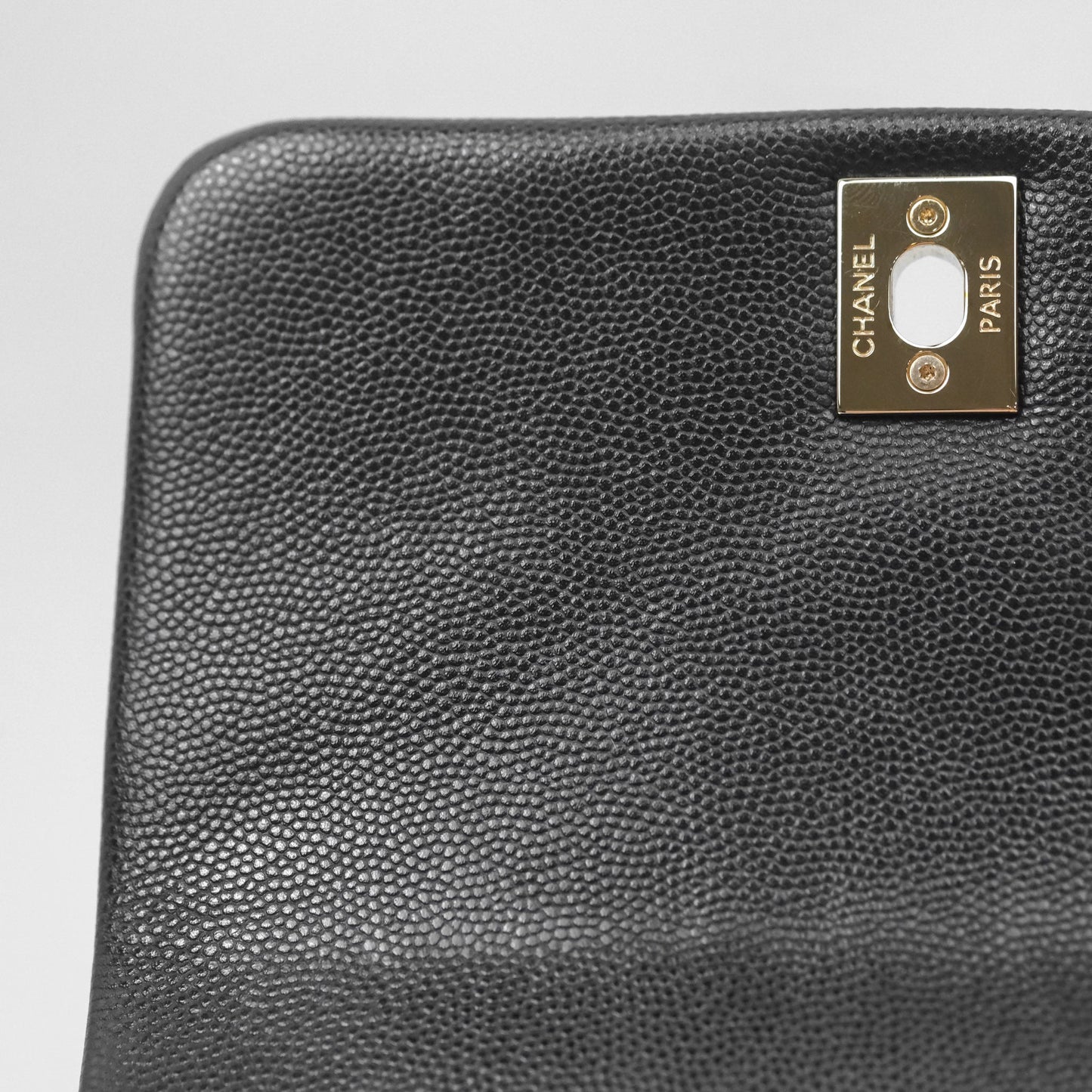 Chanel Mini Coco Handle Quilted Black Caviar Gold Hardware