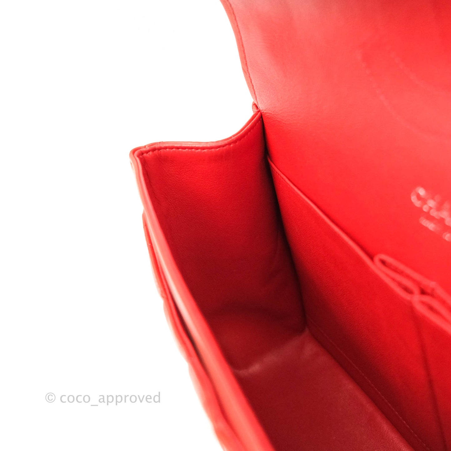 Chanel Jumbo Double Flap Red Lambskin Silver Hardware⁣⁣