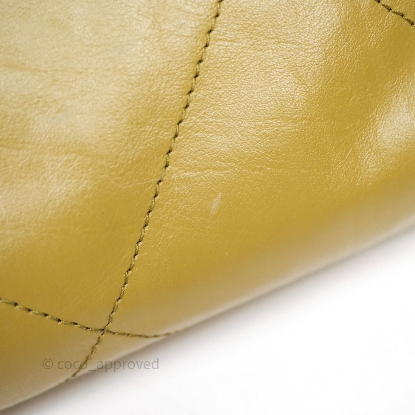Chanel 22 Bag Medium Crumpled Olive Green Calfskin Aged Gold Hardware