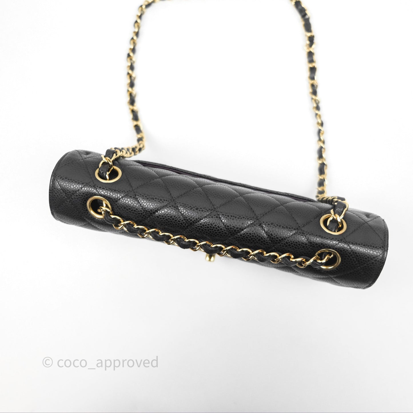 Chanel Classic M/L Medium Flap Quilted Black Caviar Gold Hardware