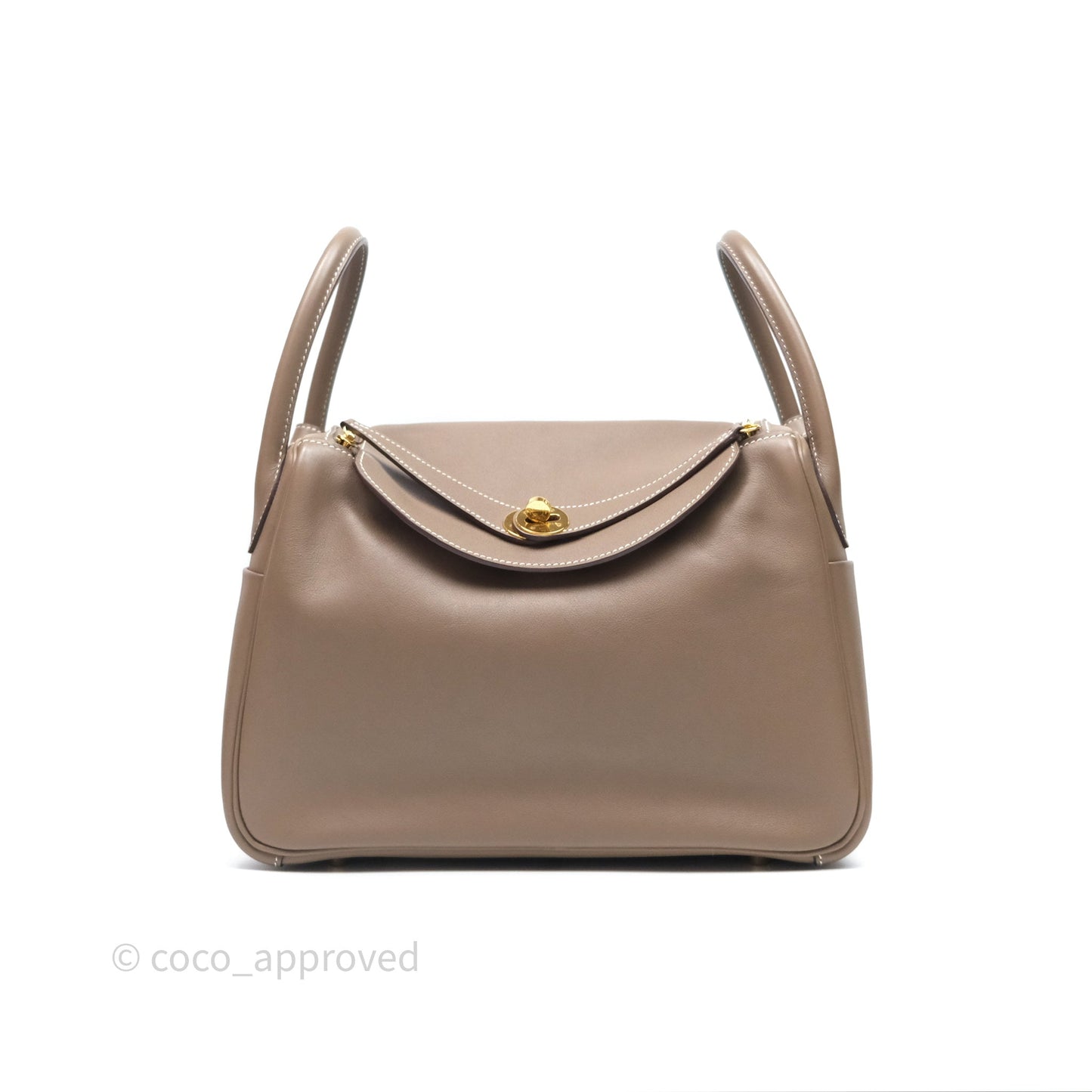 Hermès Lindy 30 Etoupe 18 Swift Gold Hardware
