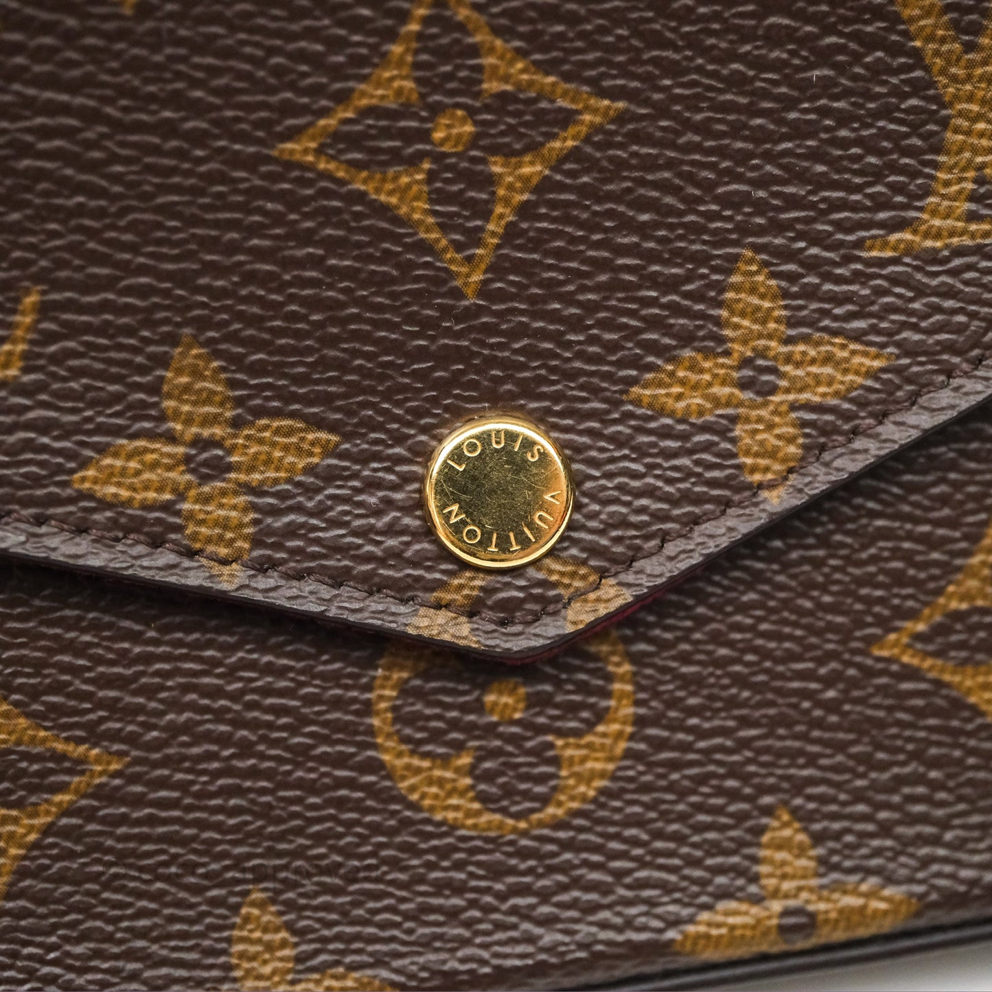 Louis Vuitton Félicie Pochette Clutch Monogram Canvas Gold Hardware