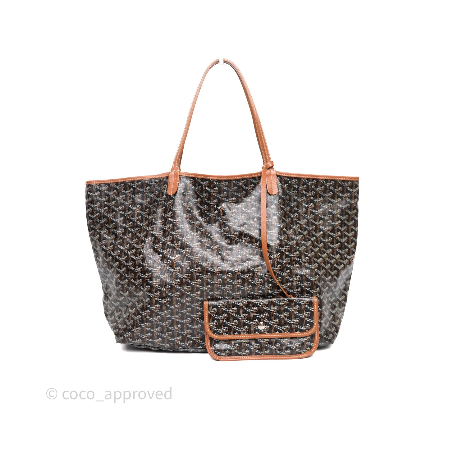 Goyard Saint Louis Tote Bag GM Black/Tan